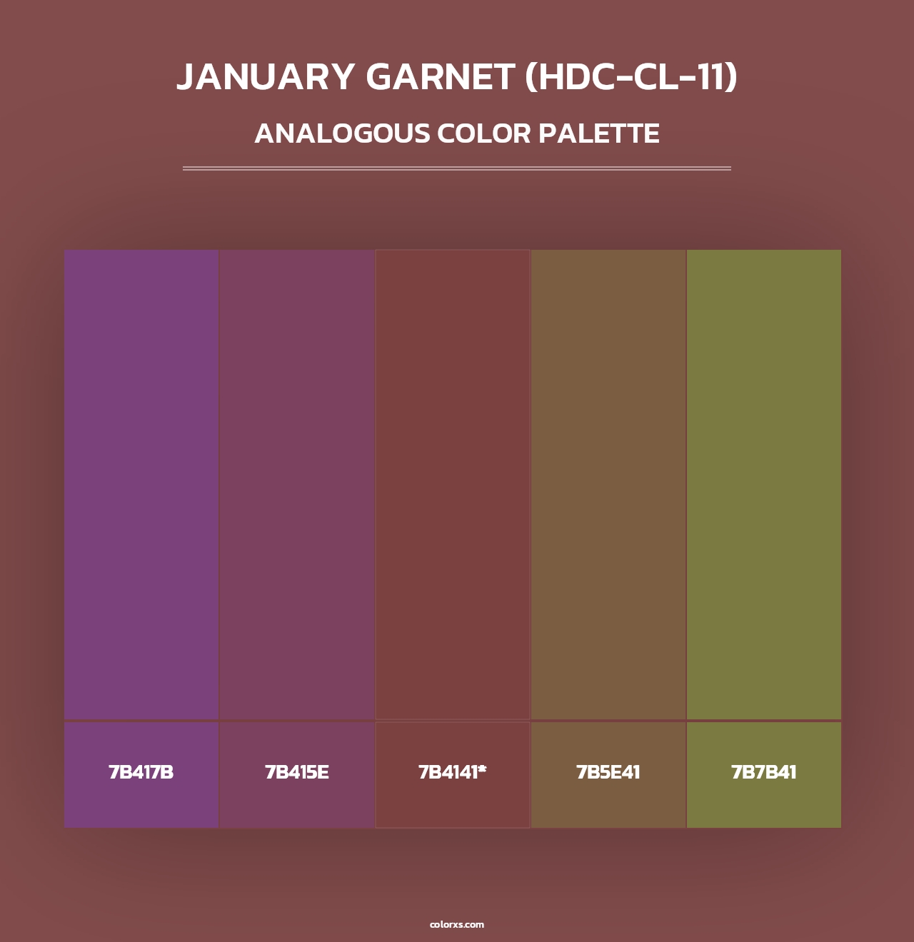 January Garnet (HDC-CL-11) - Analogous Color Palette