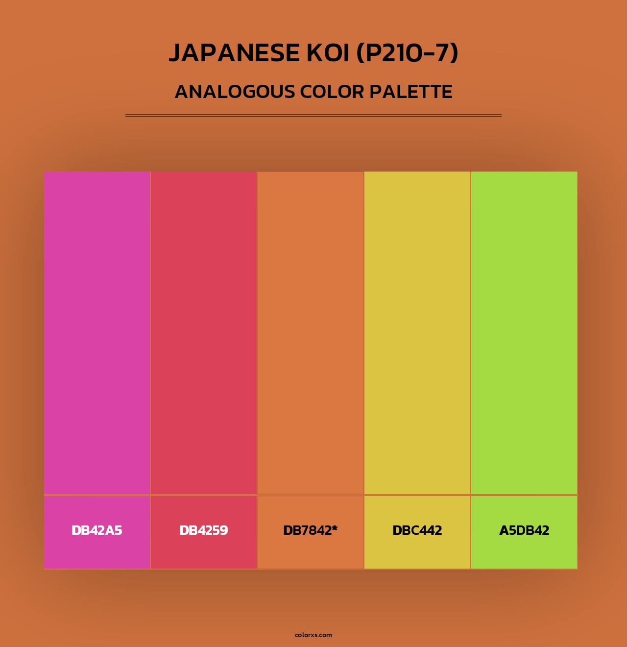 Japanese Koi (P210-7) - Analogous Color Palette