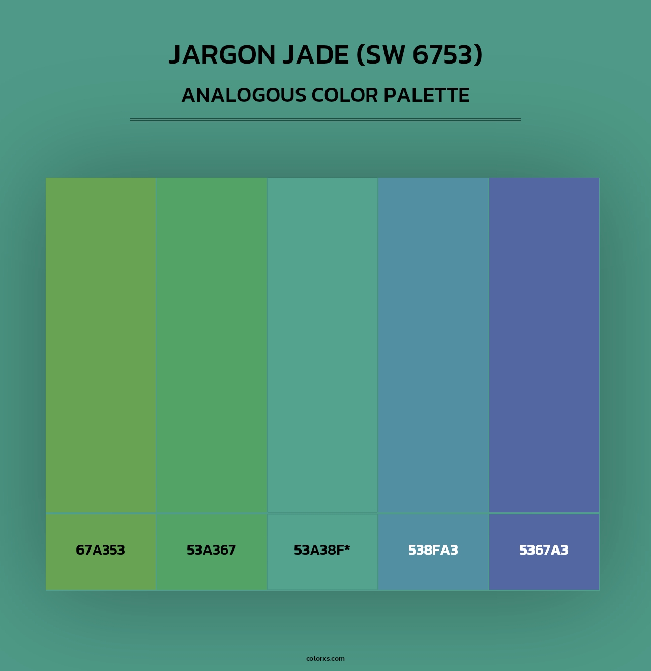 Jargon Jade (SW 6753) - Analogous Color Palette