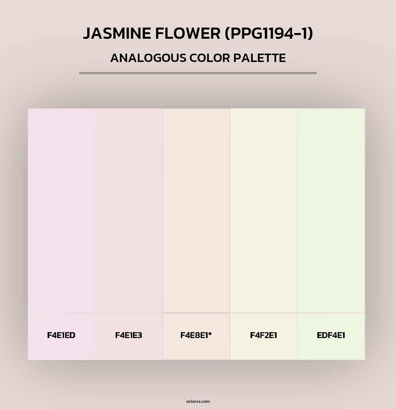 Jasmine Flower (PPG1194-1) - Analogous Color Palette