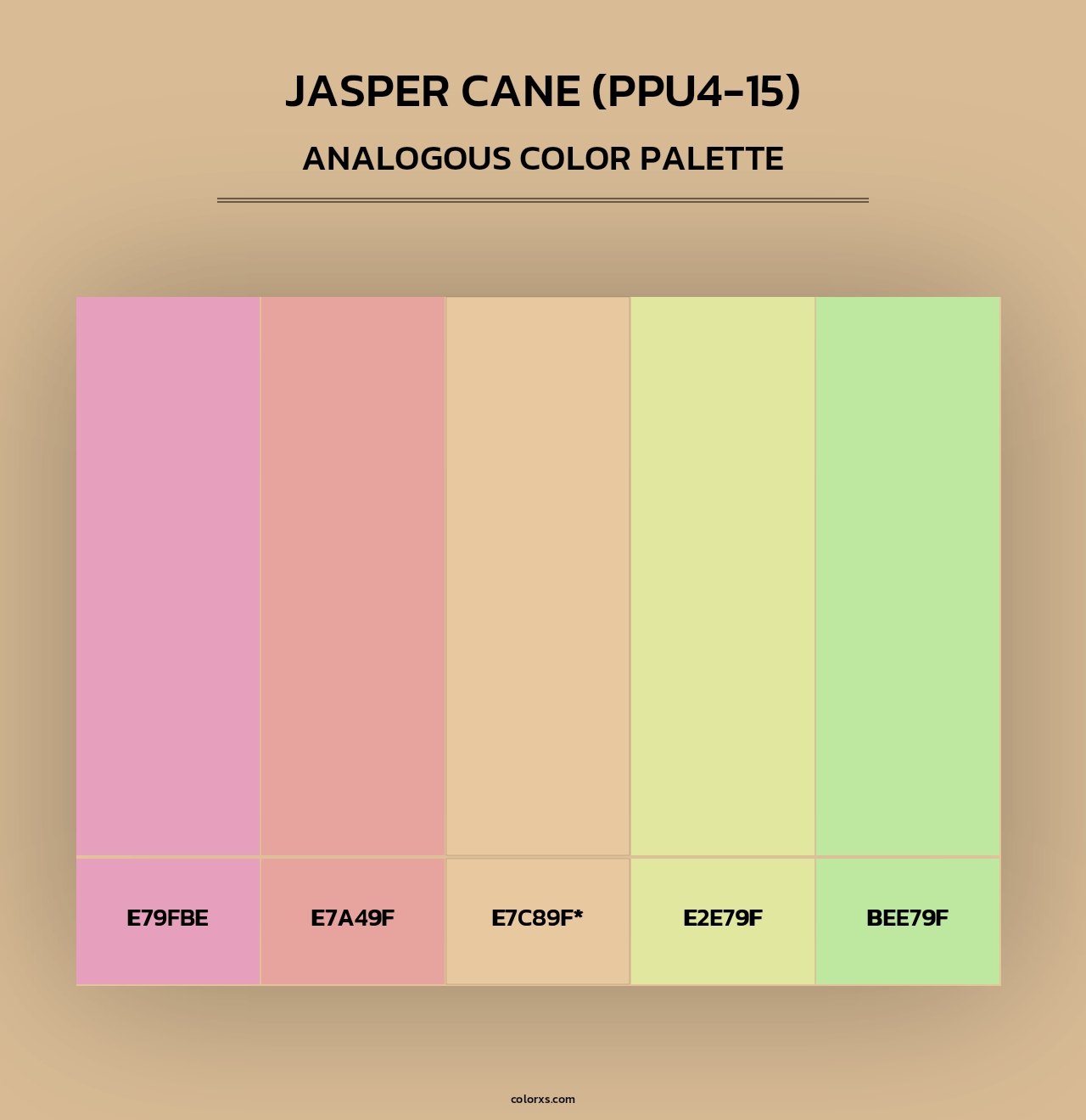 Jasper Cane (PPU4-15) - Analogous Color Palette