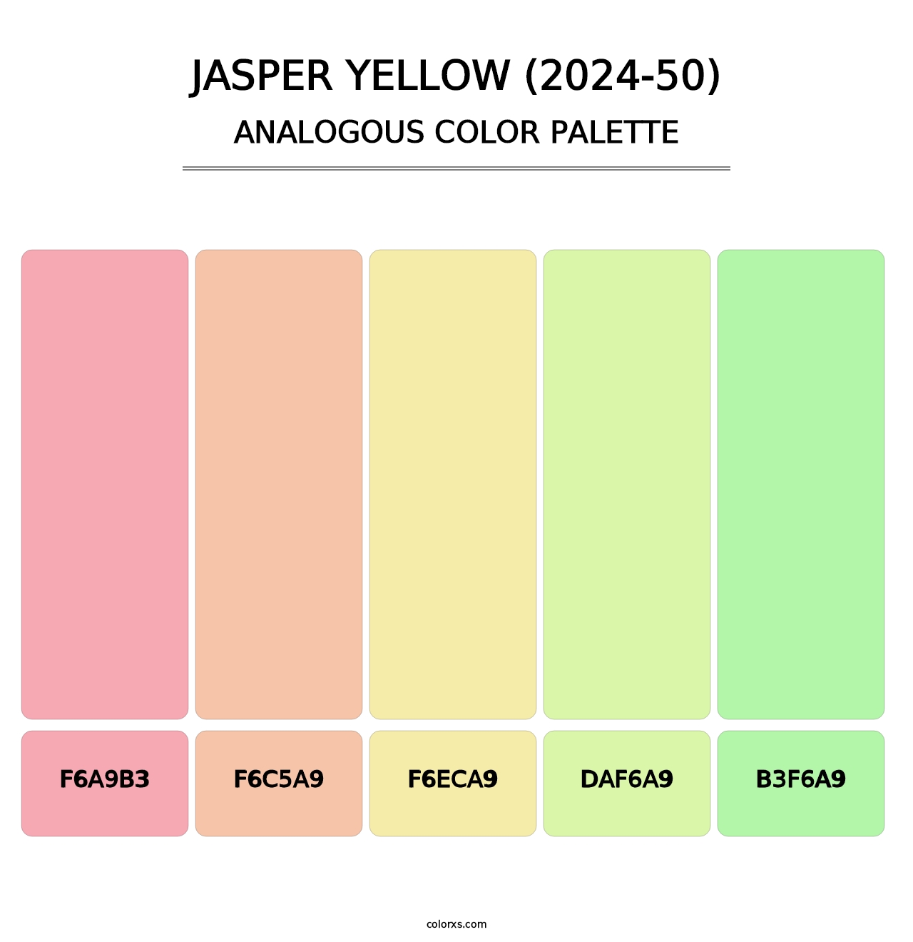 Jasper Yellow (2024-50) - Analogous Color Palette