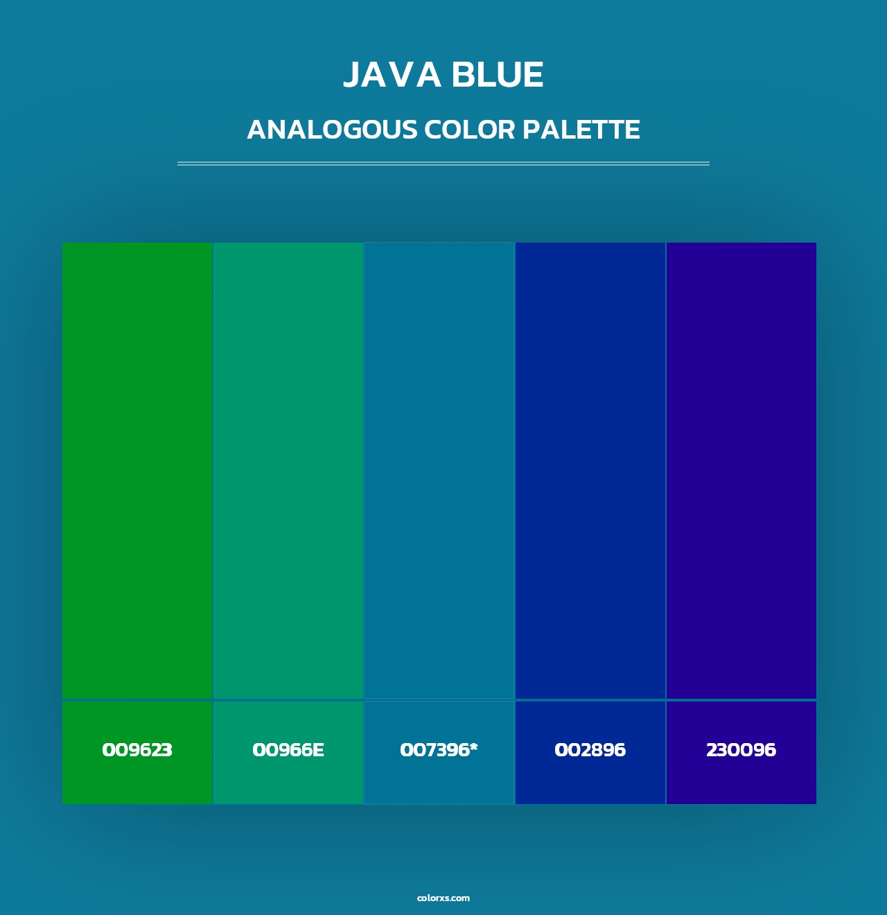 Java Blue - Analogous Color Palette
