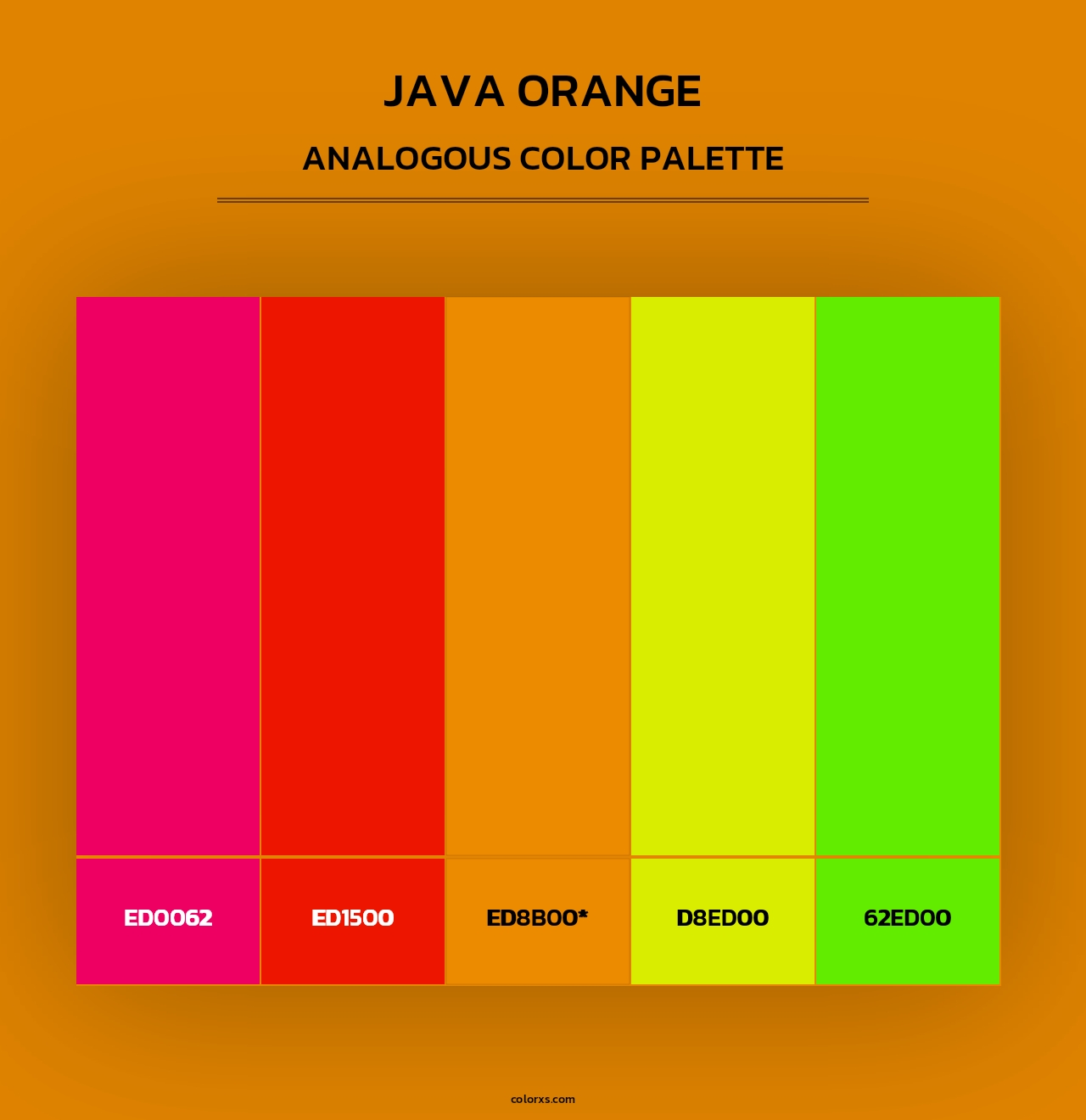 Java Orange - Analogous Color Palette