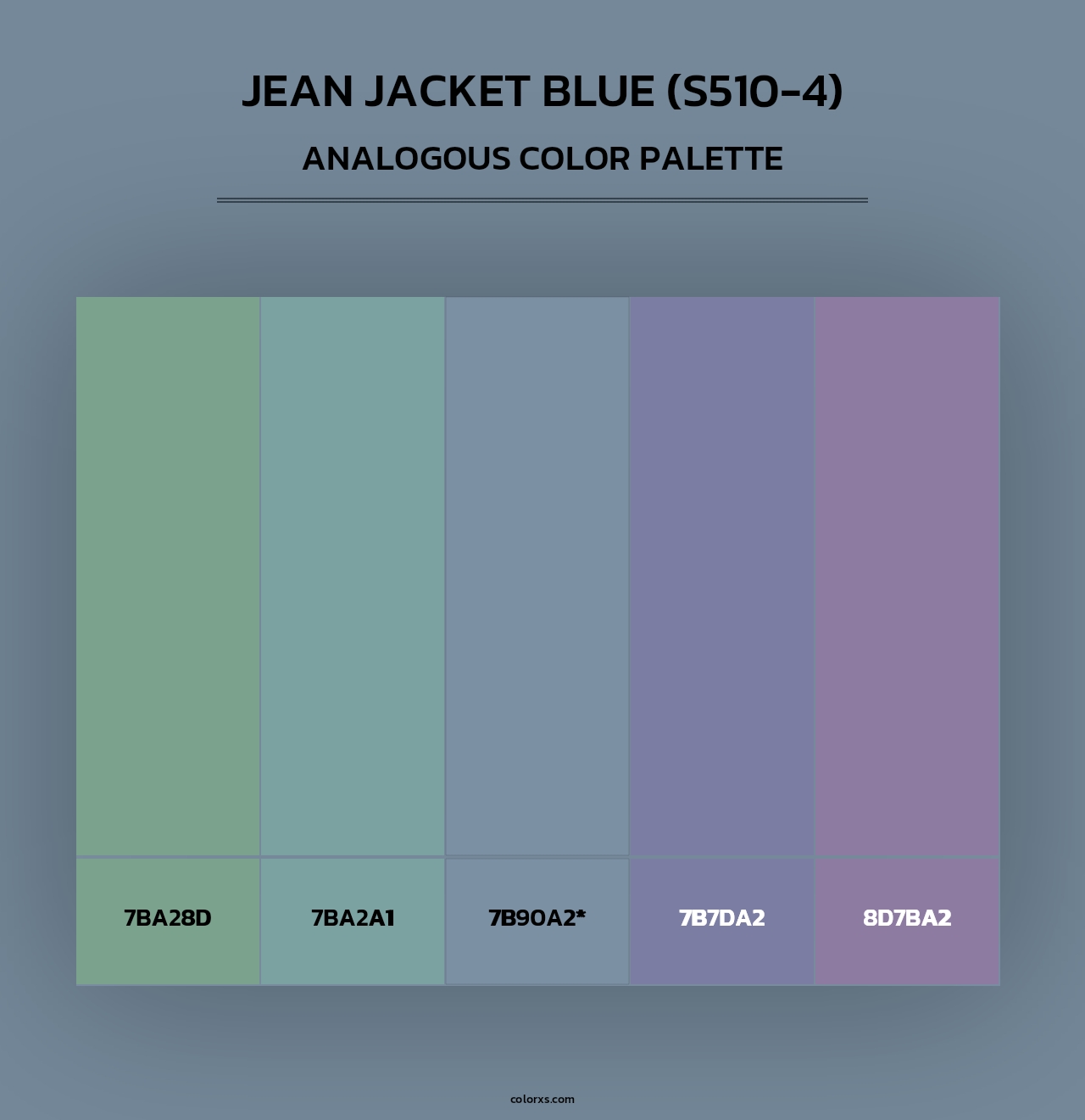 Jean Jacket Blue (S510-4) - Analogous Color Palette