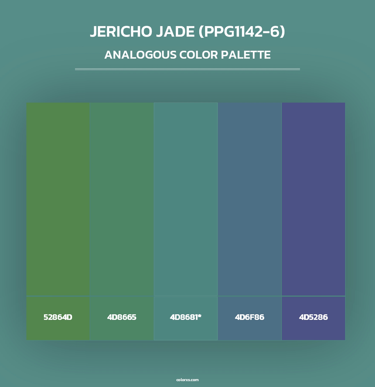 Jericho Jade (PPG1142-6) - Analogous Color Palette