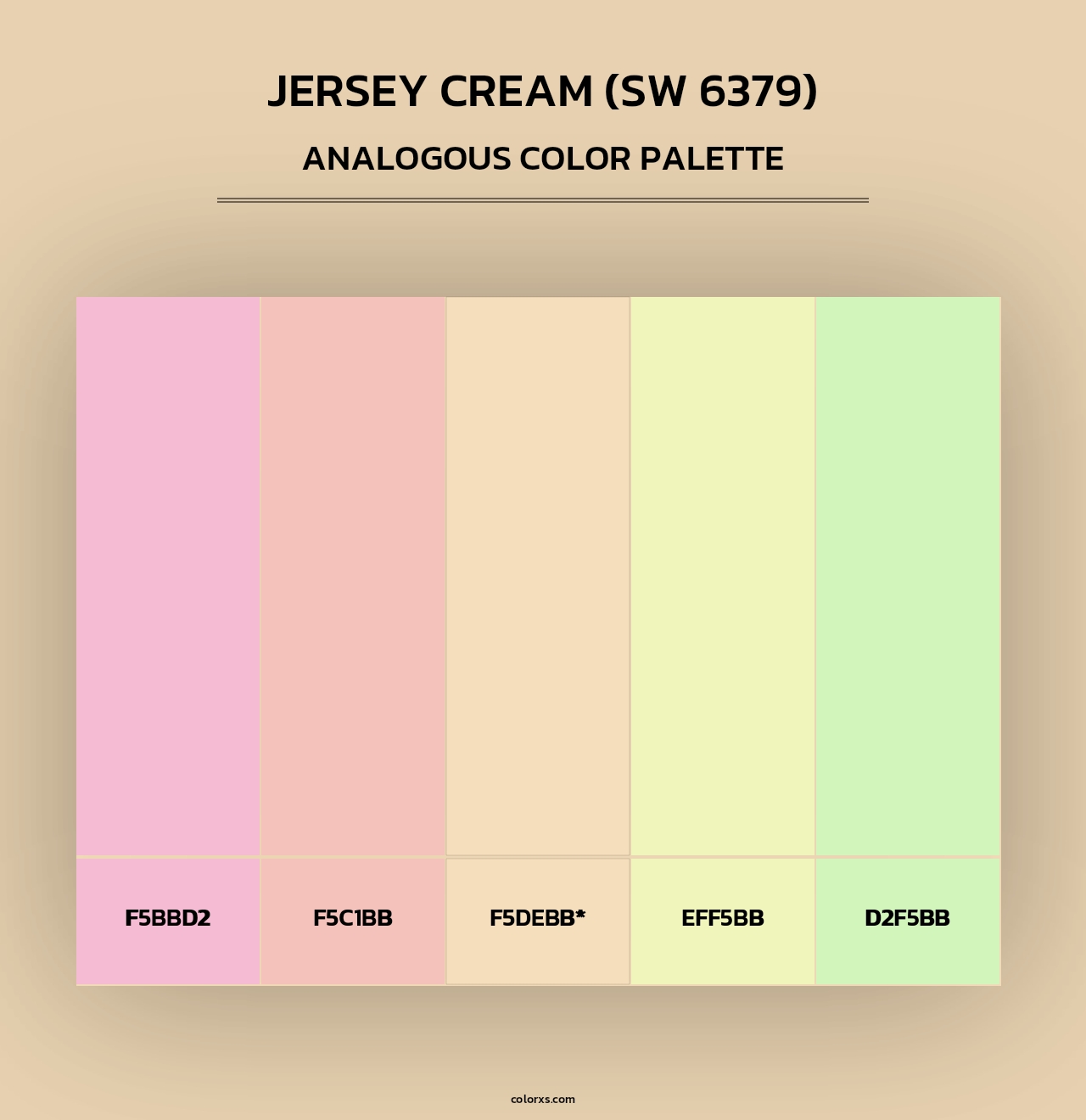 Jersey Cream (SW 6379) - Analogous Color Palette