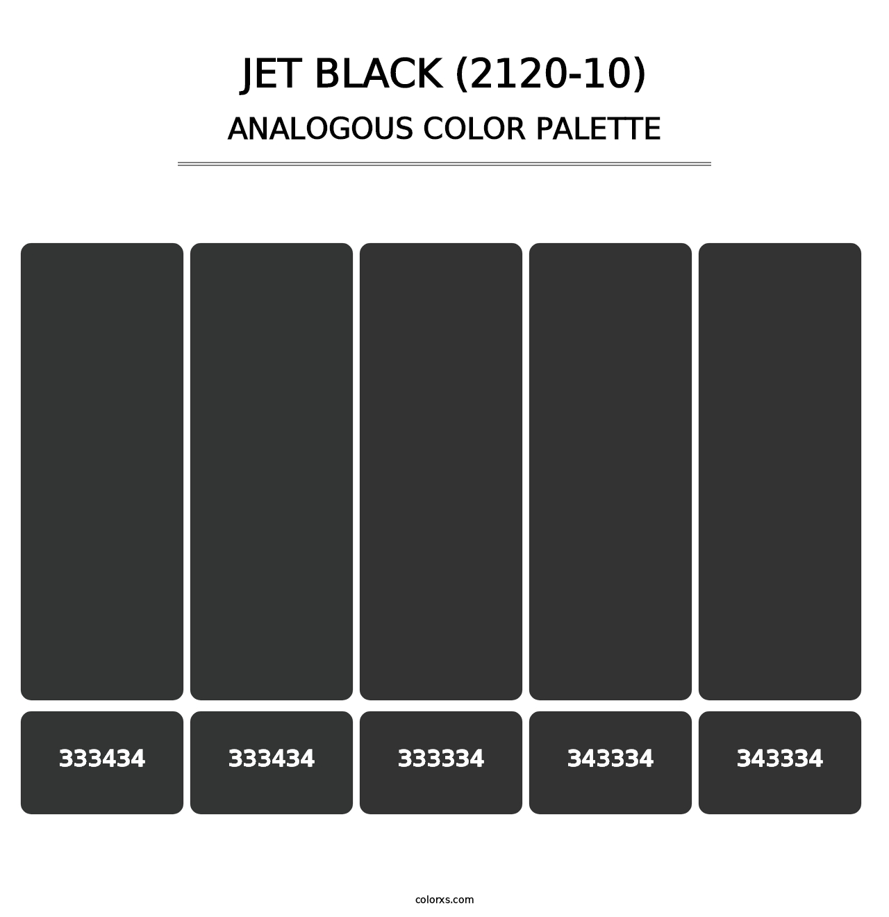 Jet Black (2120-10) - Analogous Color Palette