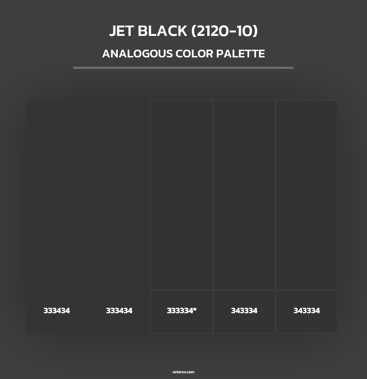Jet Black (2120-10) - Analogous Color Palette