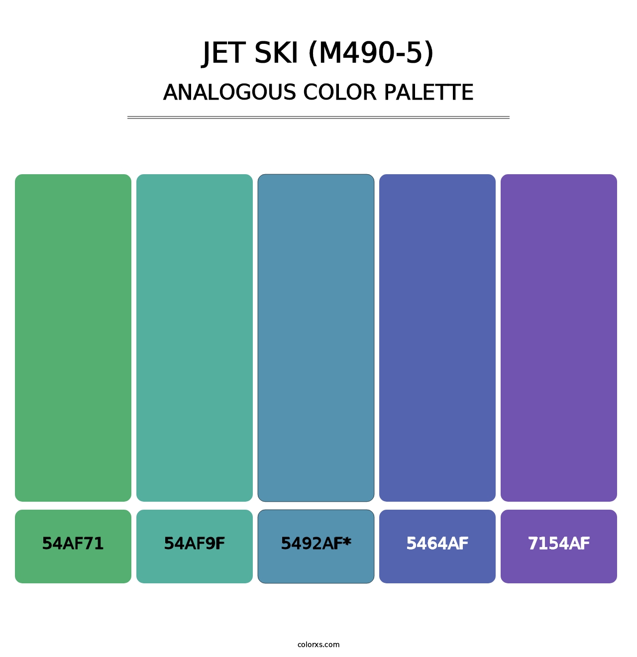 Jet Ski (M490-5) - Analogous Color Palette