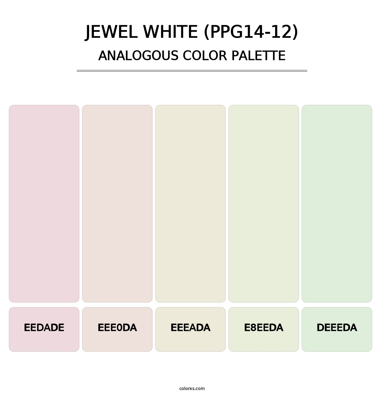 Jewel White (PPG14-12) - Analogous Color Palette