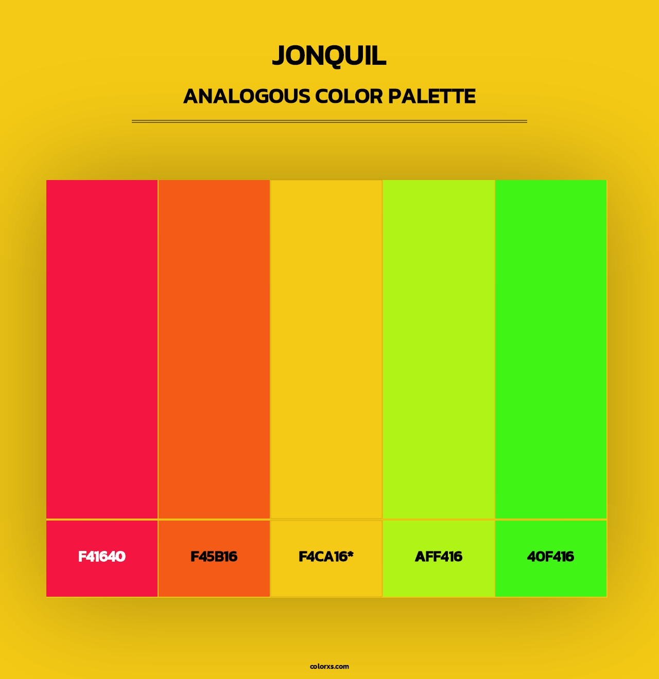 Jonquil - Analogous Color Palette
