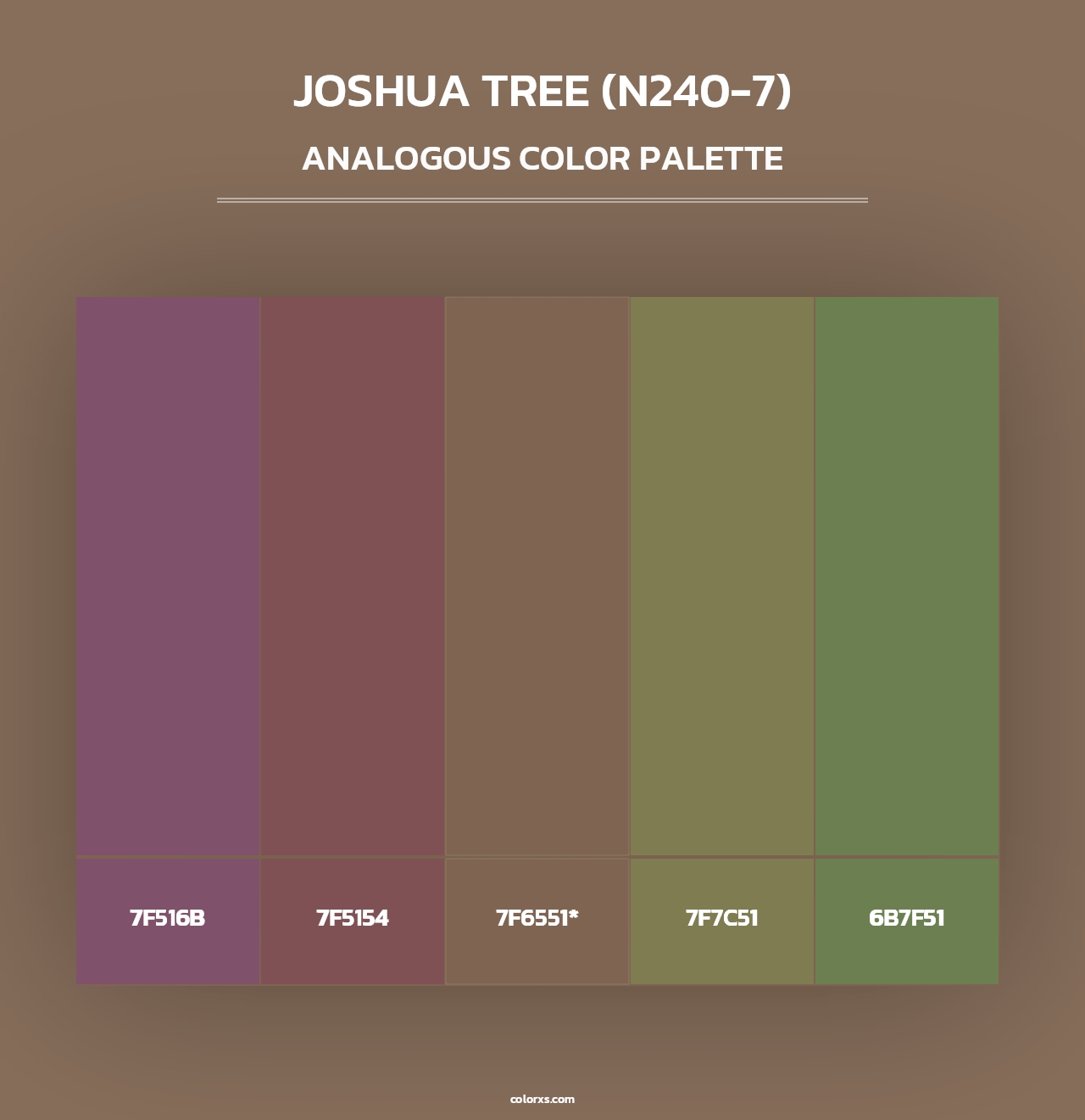 Joshua Tree (N240-7) - Analogous Color Palette