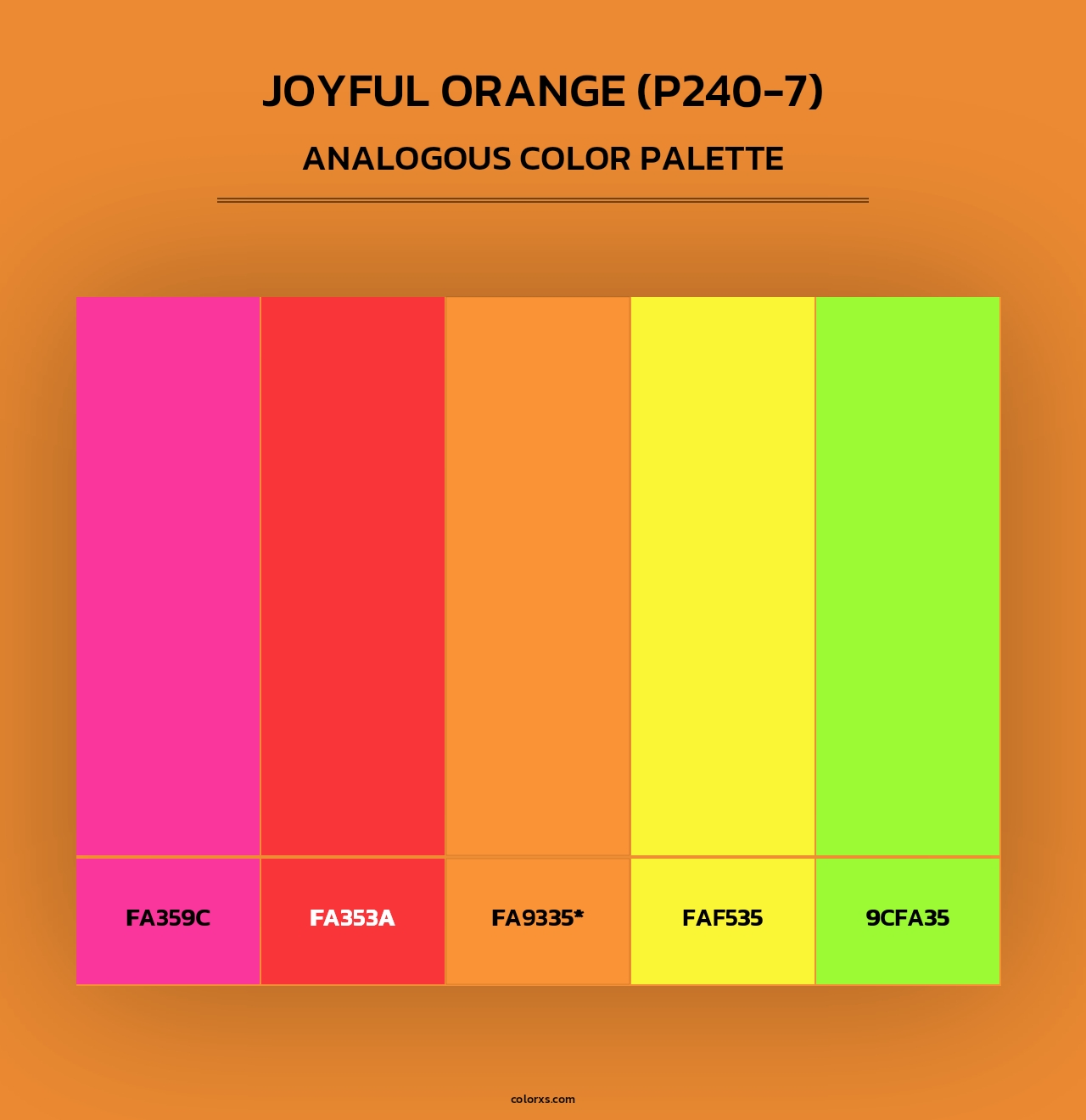 Joyful Orange (P240-7) - Analogous Color Palette