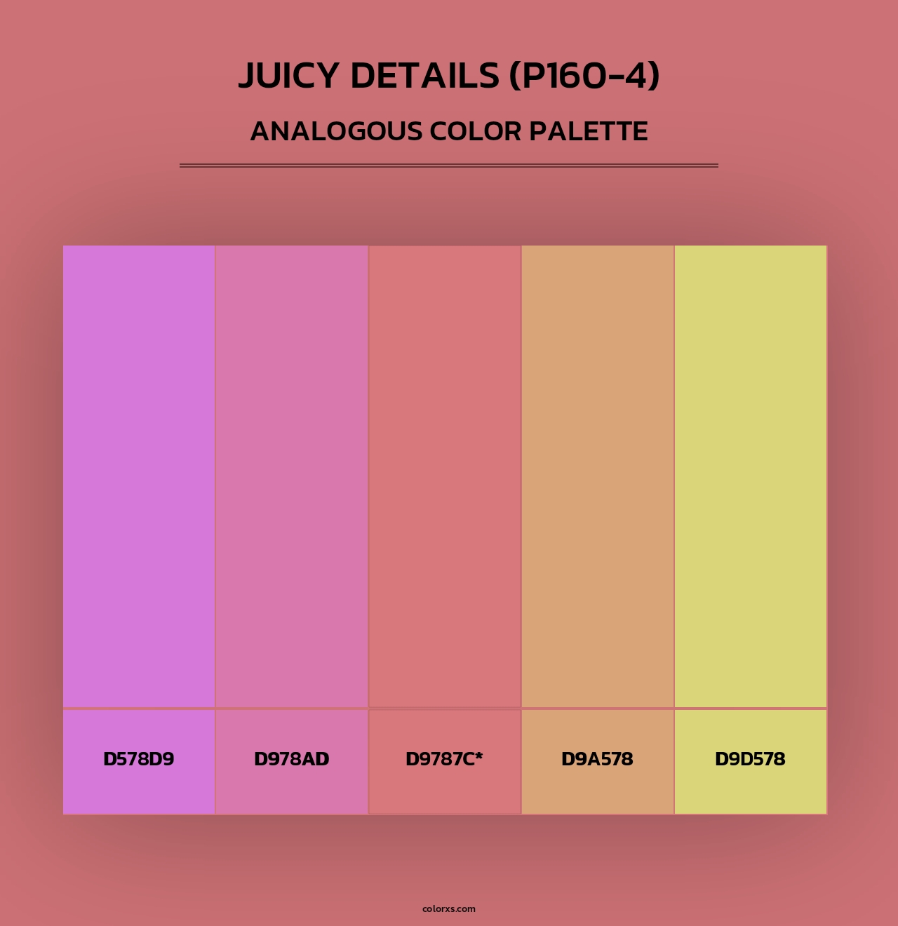 Juicy Details (P160-4) - Analogous Color Palette