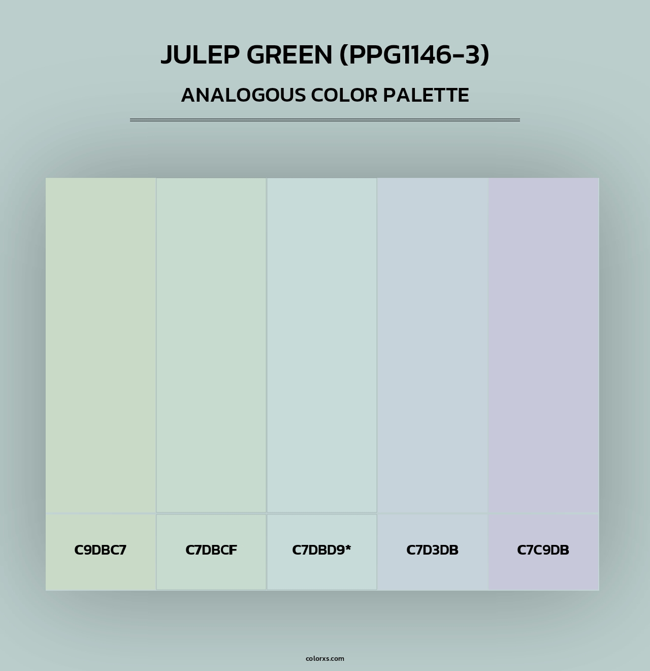 Julep Green (PPG1146-3) - Analogous Color Palette