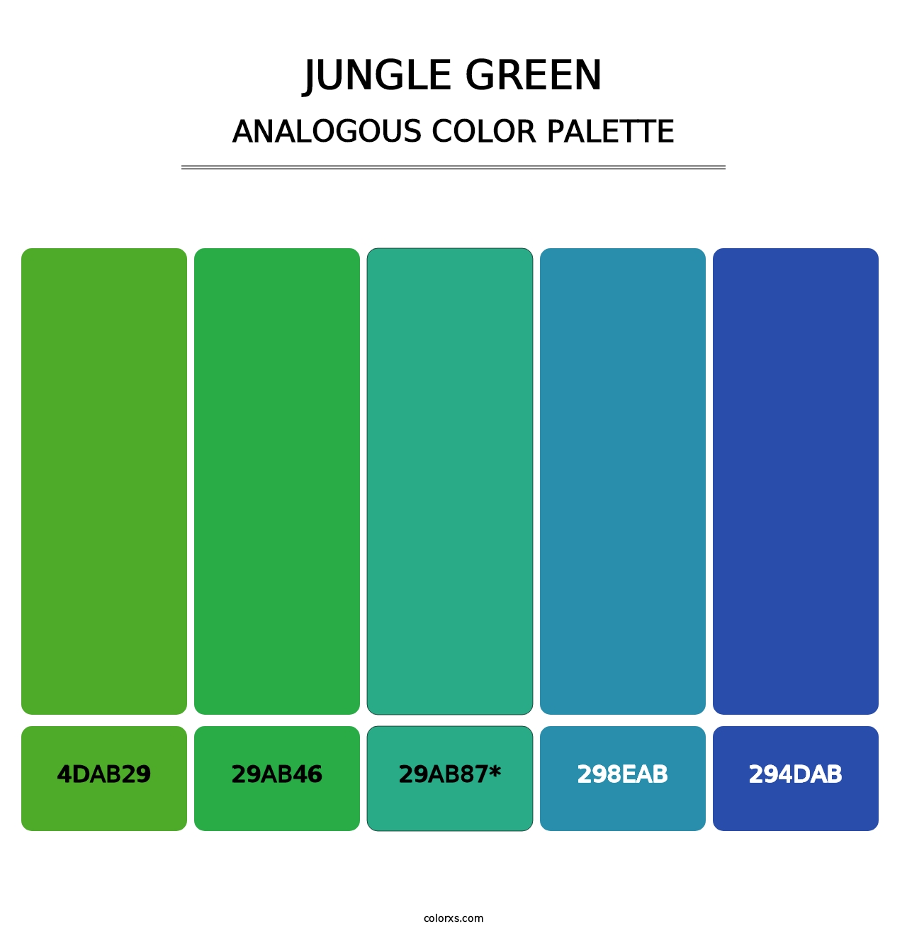 Jungle Green - Analogous Color Palette