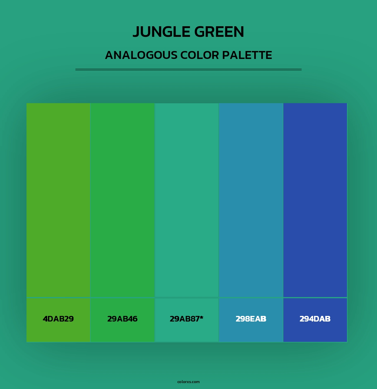 Jungle Green - Analogous Color Palette
