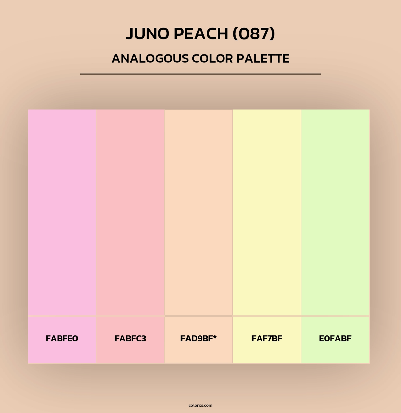 Juno Peach (087) - Analogous Color Palette
