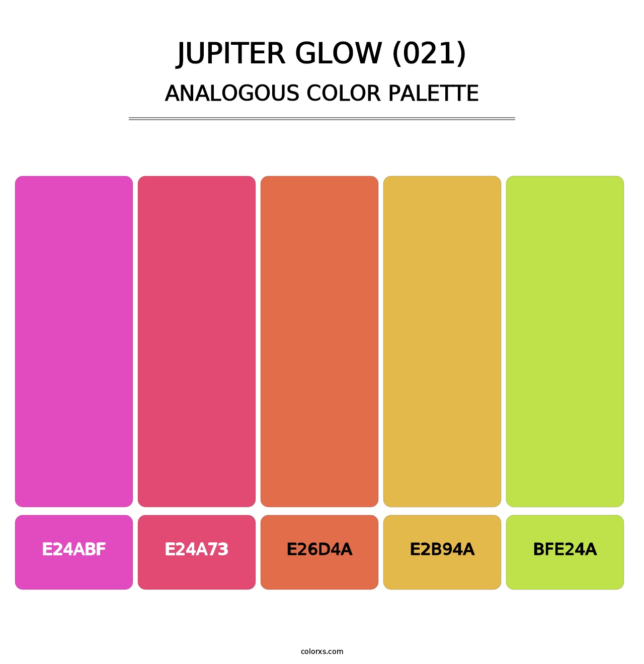 Jupiter Glow (021) - Analogous Color Palette