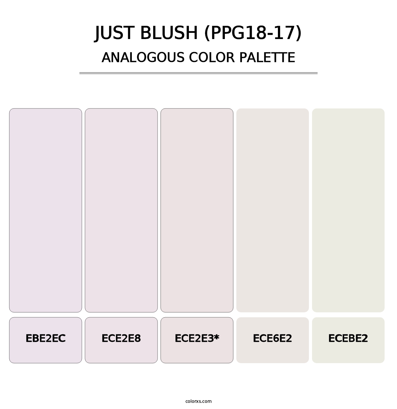 Just Blush (PPG18-17) - Analogous Color Palette