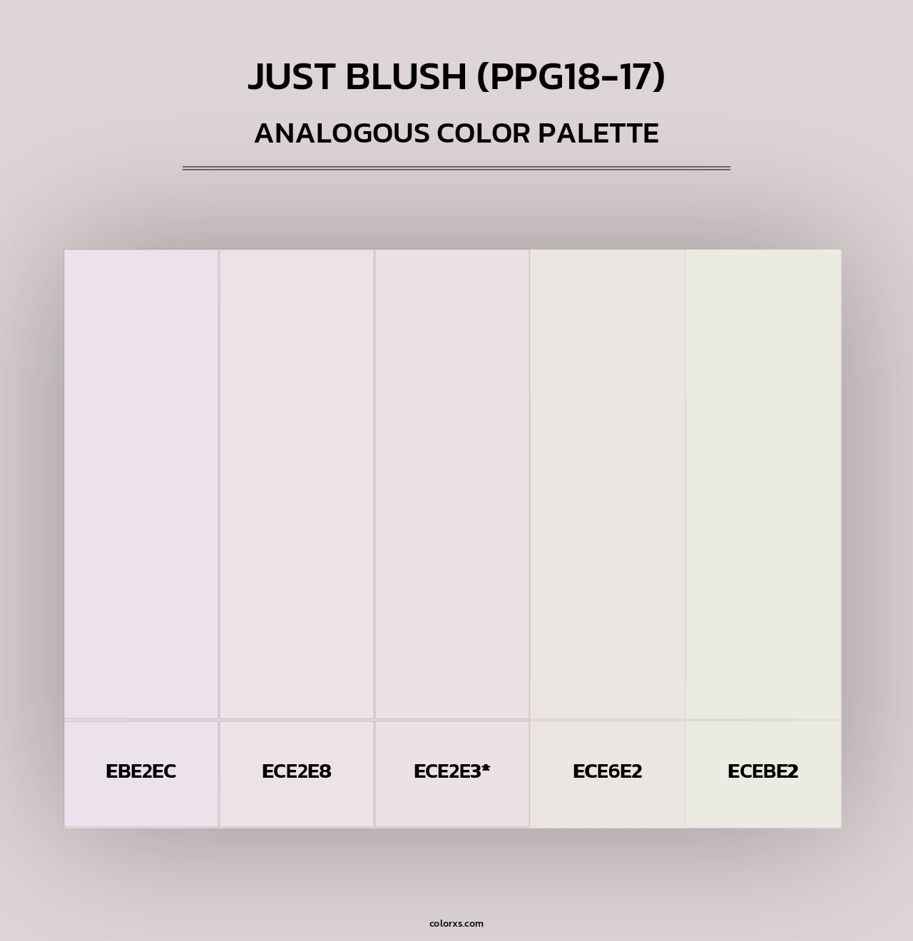 Just Blush (PPG18-17) - Analogous Color Palette