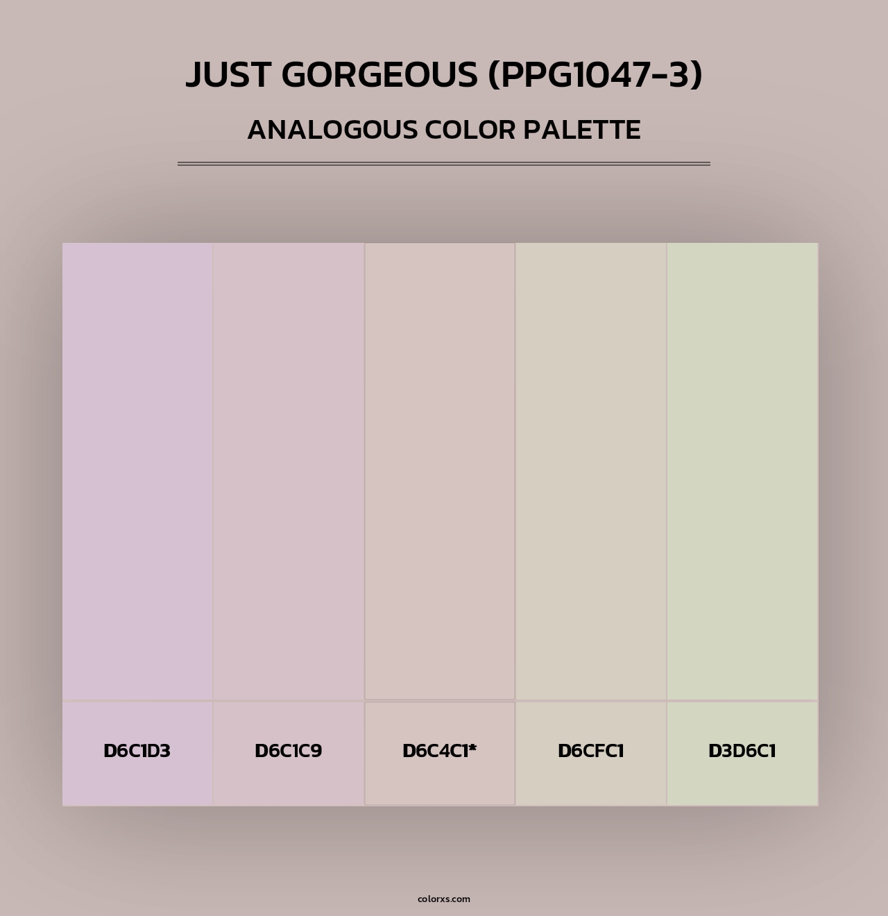 Just Gorgeous (PPG1047-3) - Analogous Color Palette