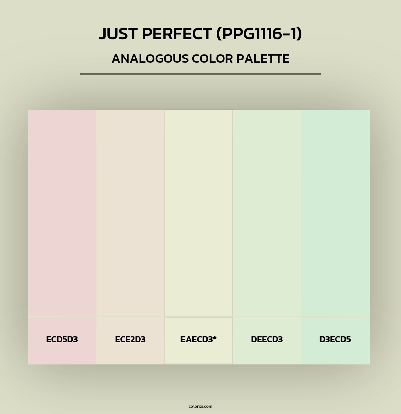 Just Perfect (PPG1116-1) - Analogous Color Palette