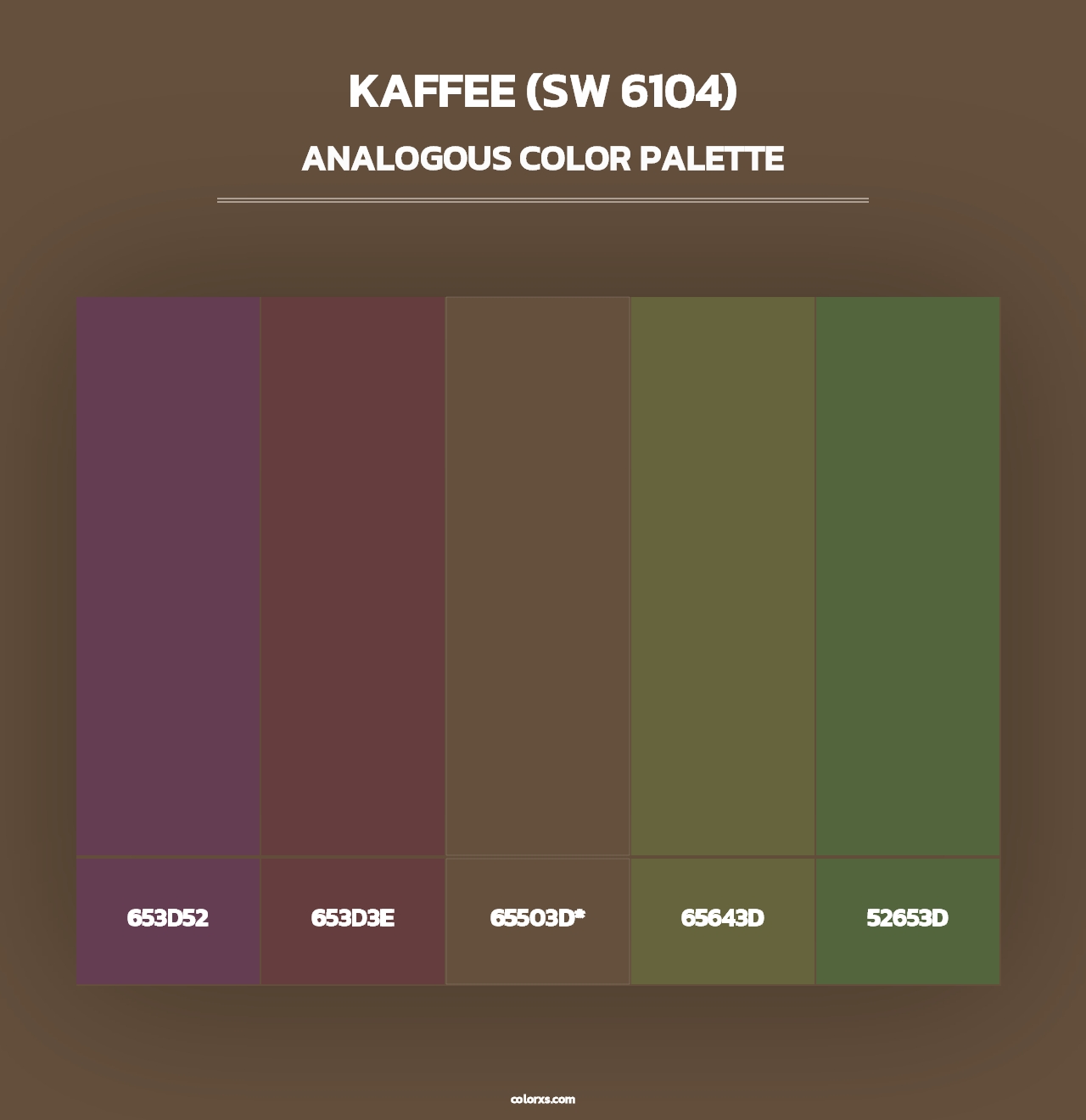 Kaffee (SW 6104) - Analogous Color Palette