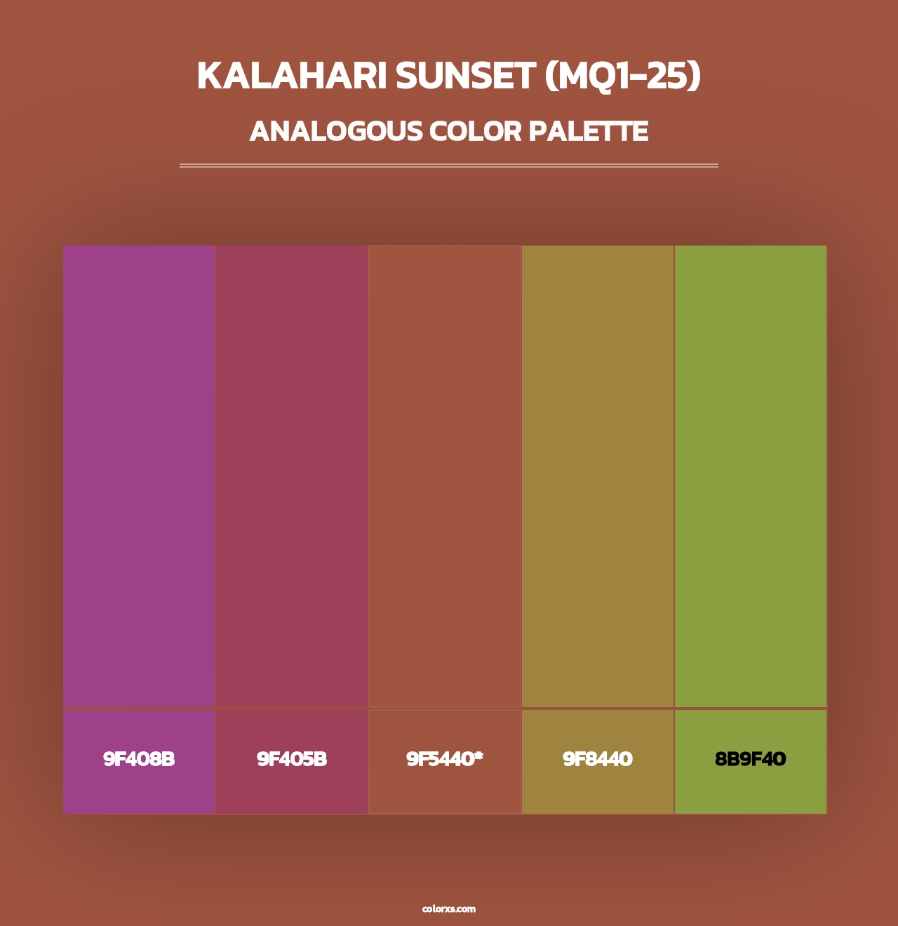 Kalahari Sunset (MQ1-25) - Analogous Color Palette