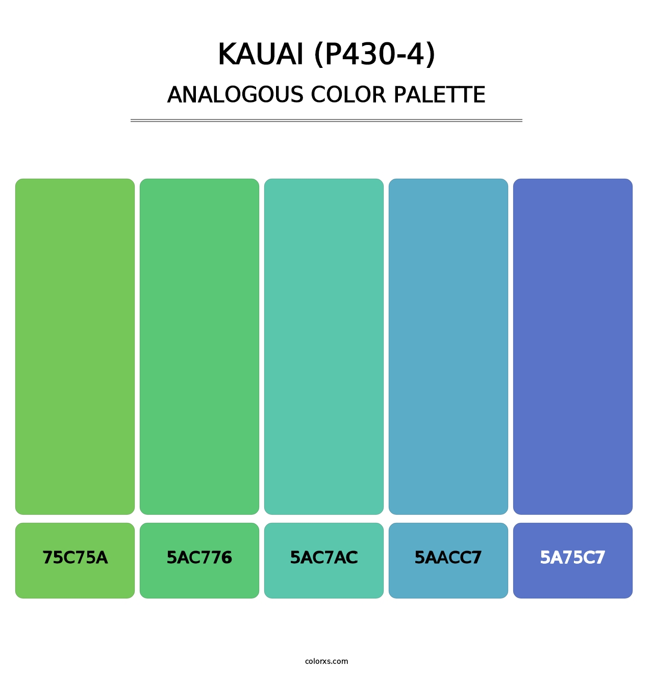 Kauai (P430-4) - Analogous Color Palette