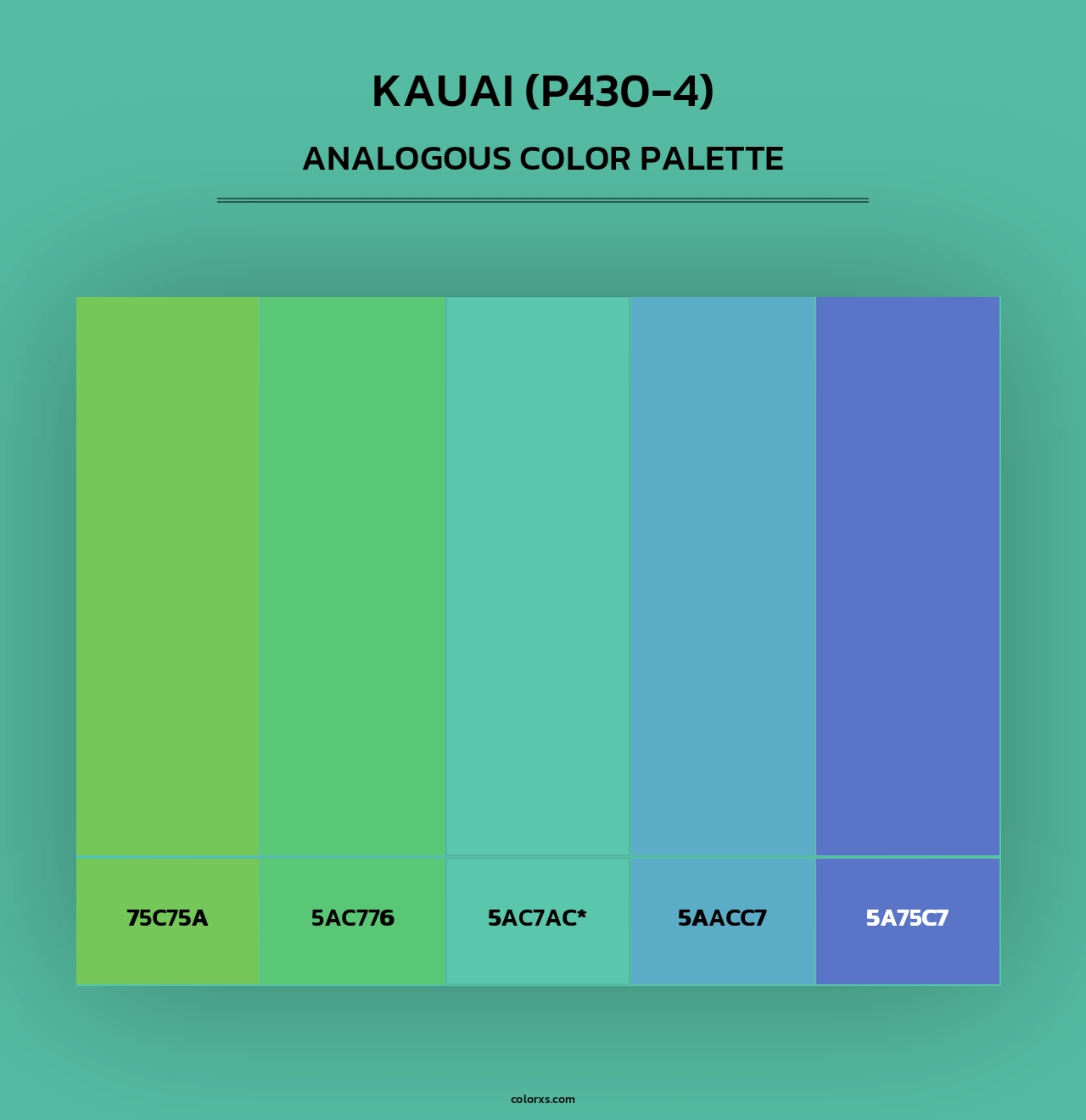 Kauai (P430-4) - Analogous Color Palette