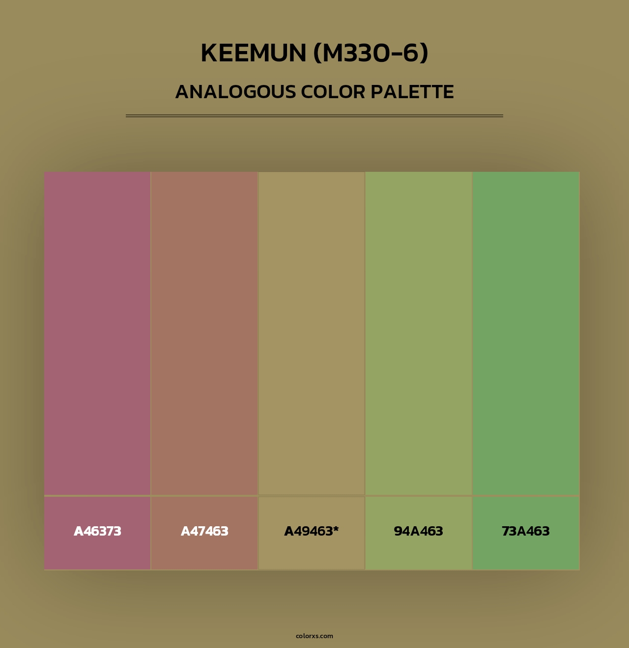 Keemun (M330-6) - Analogous Color Palette