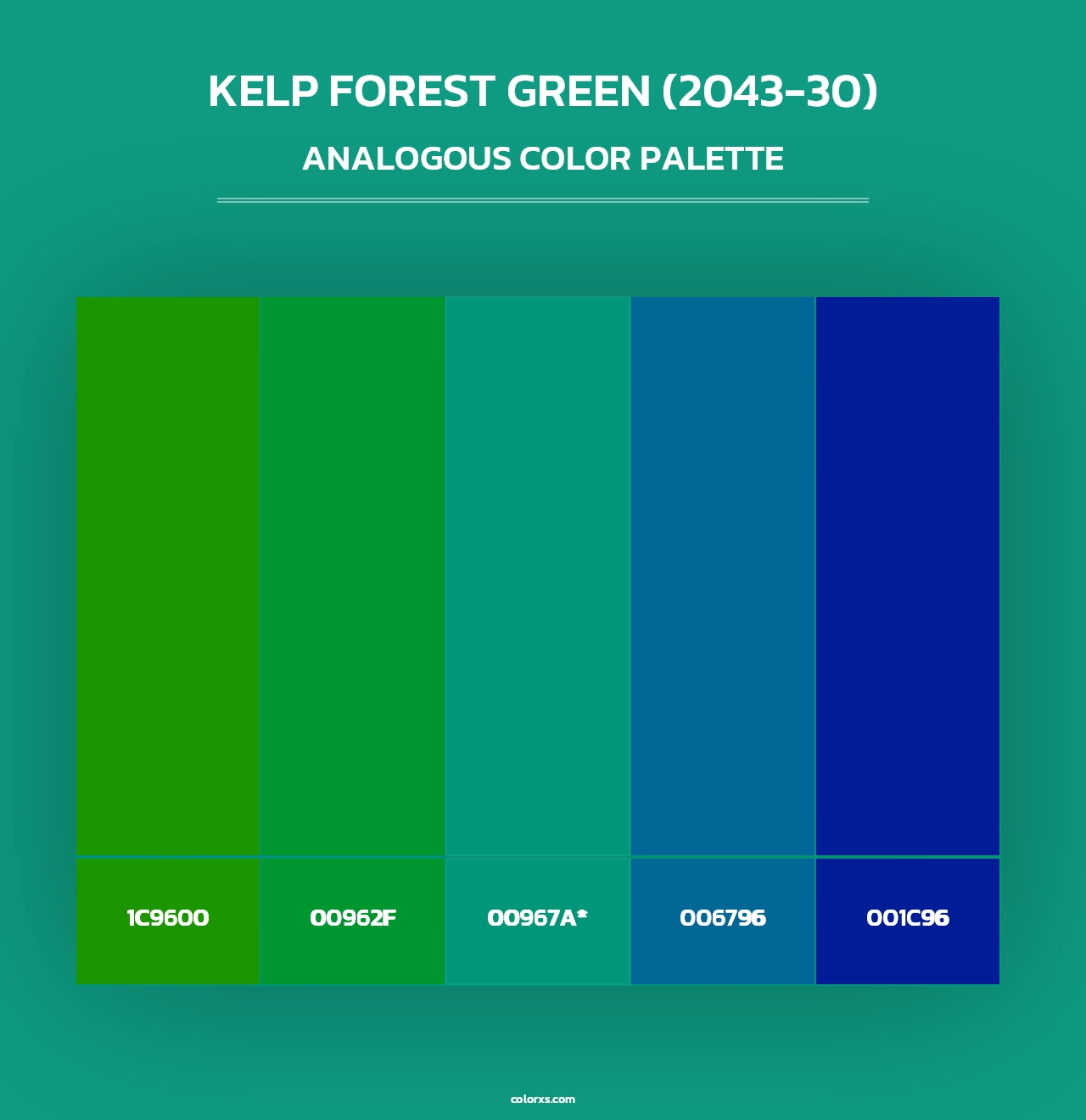 Kelp Forest Green (2043-30) - Analogous Color Palette