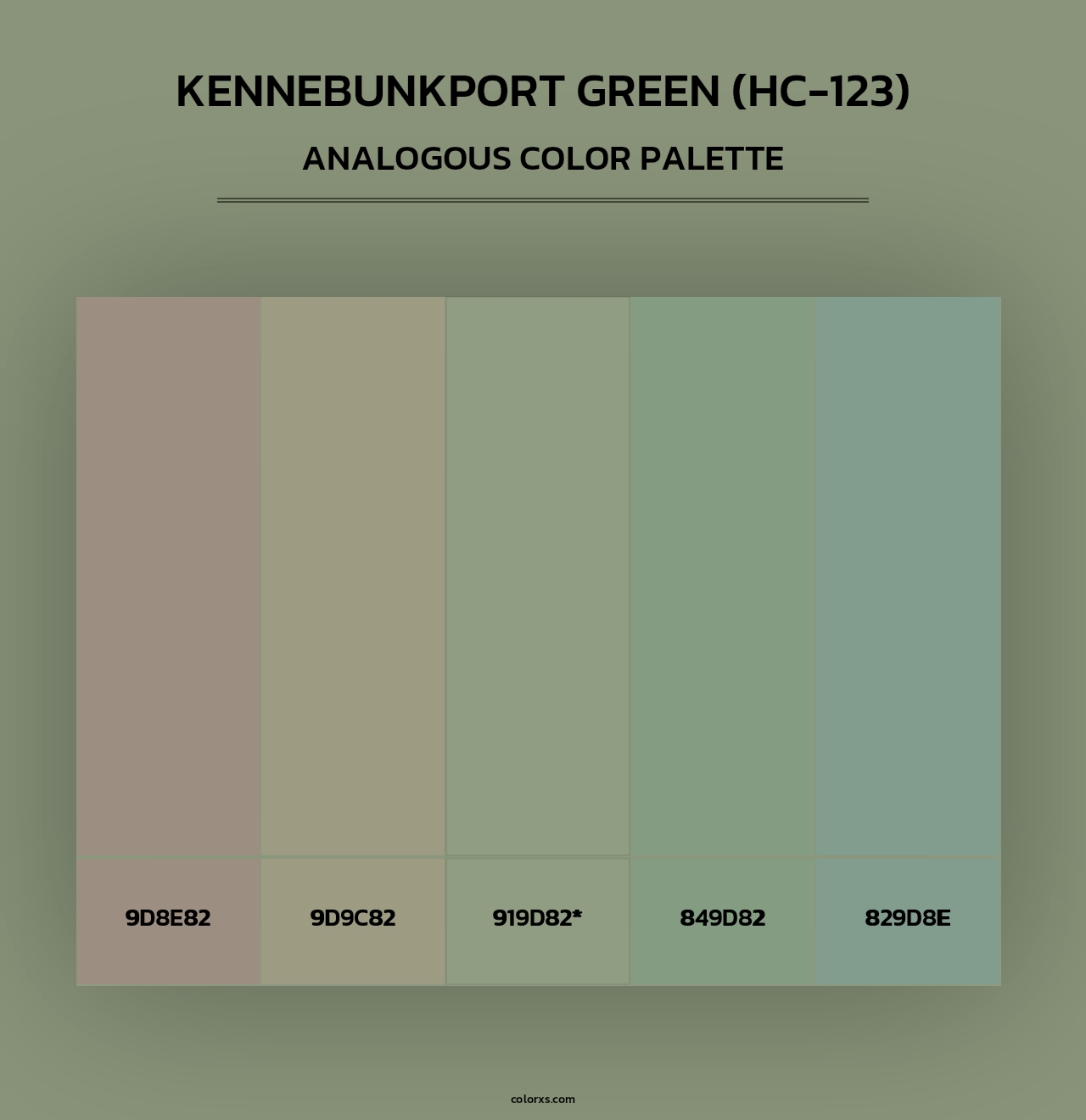 Kennebunkport Green (HC-123) - Analogous Color Palette