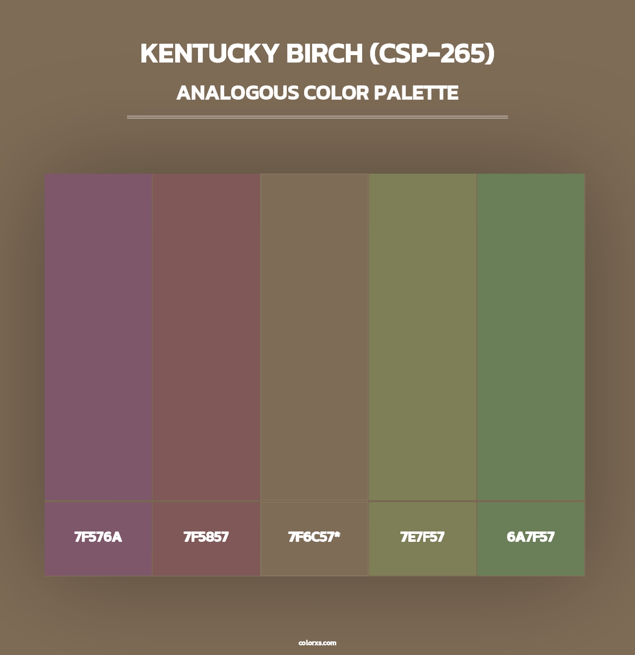 Kentucky Birch (CSP-265) - Analogous Color Palette