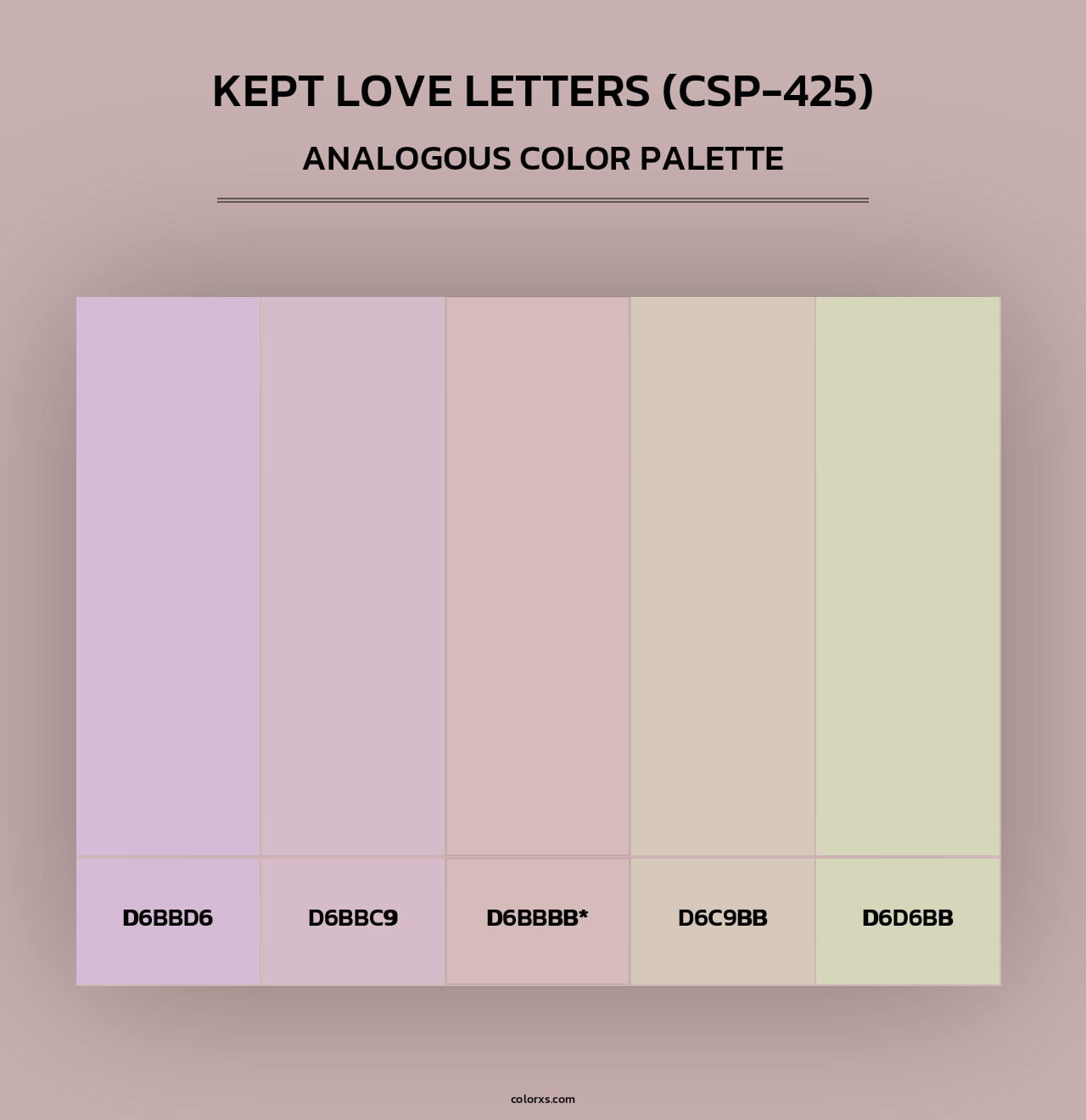 Kept Love Letters (CSP-425) - Analogous Color Palette