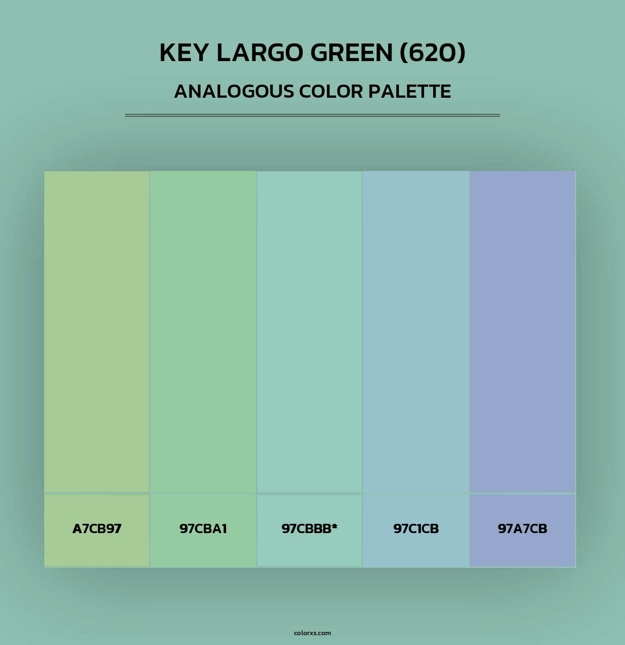 Key Largo Green (620) - Analogous Color Palette