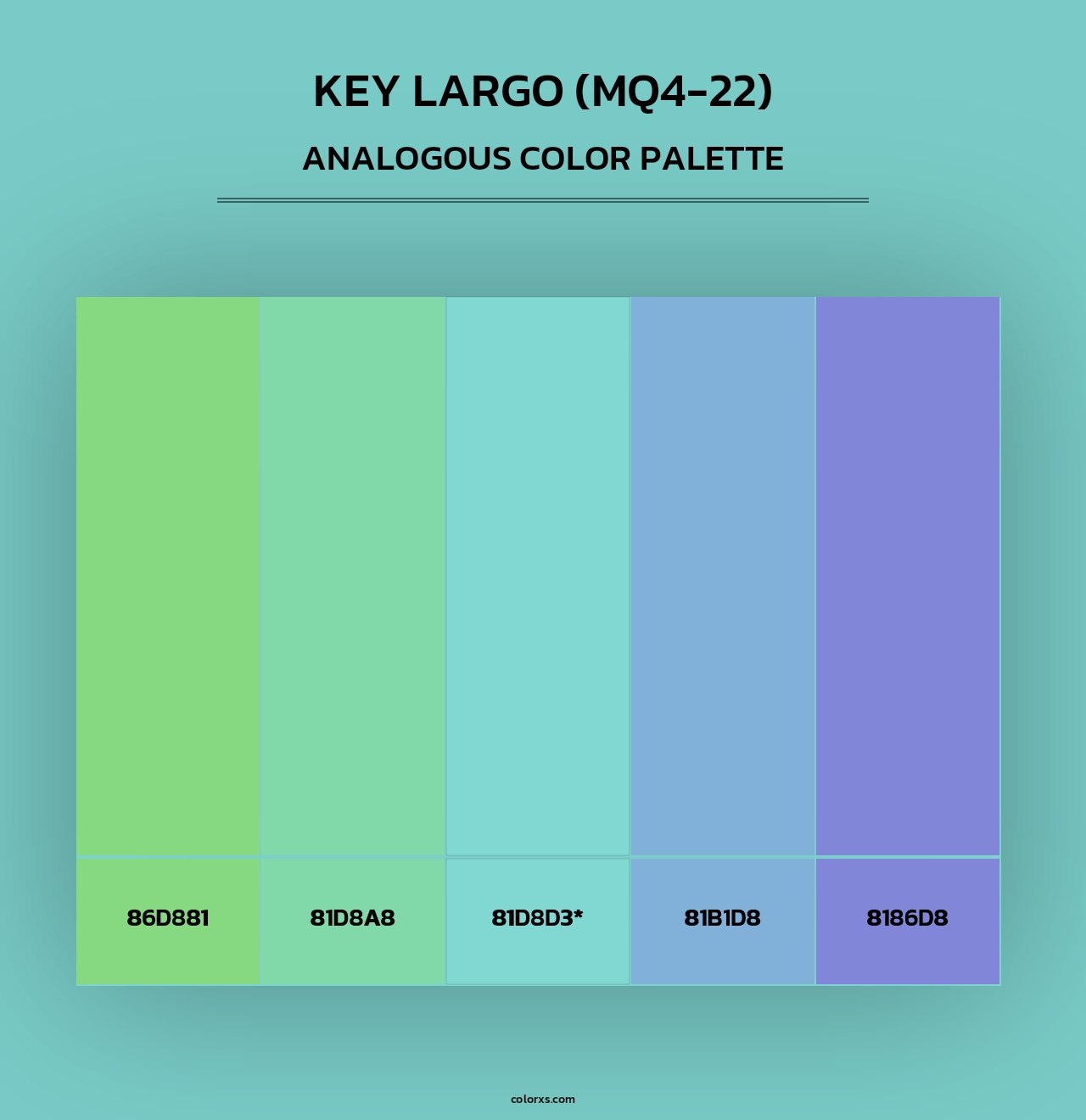 Key Largo (MQ4-22) - Analogous Color Palette