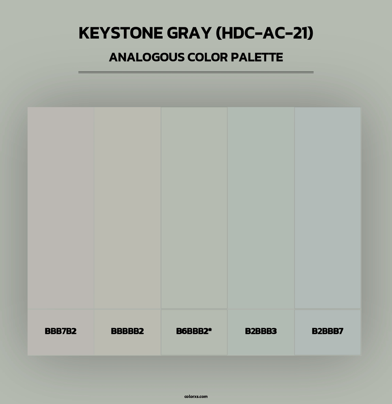 Keystone Gray (HDC-AC-21) - Analogous Color Palette
