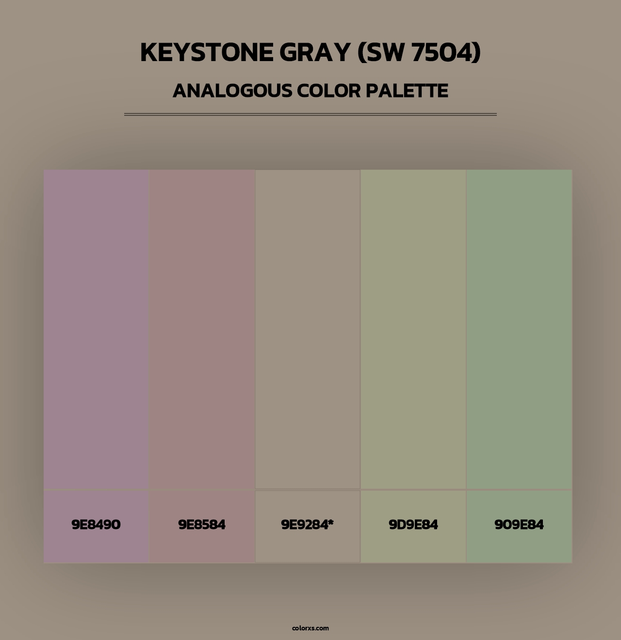 Keystone Gray (SW 7504) - Analogous Color Palette