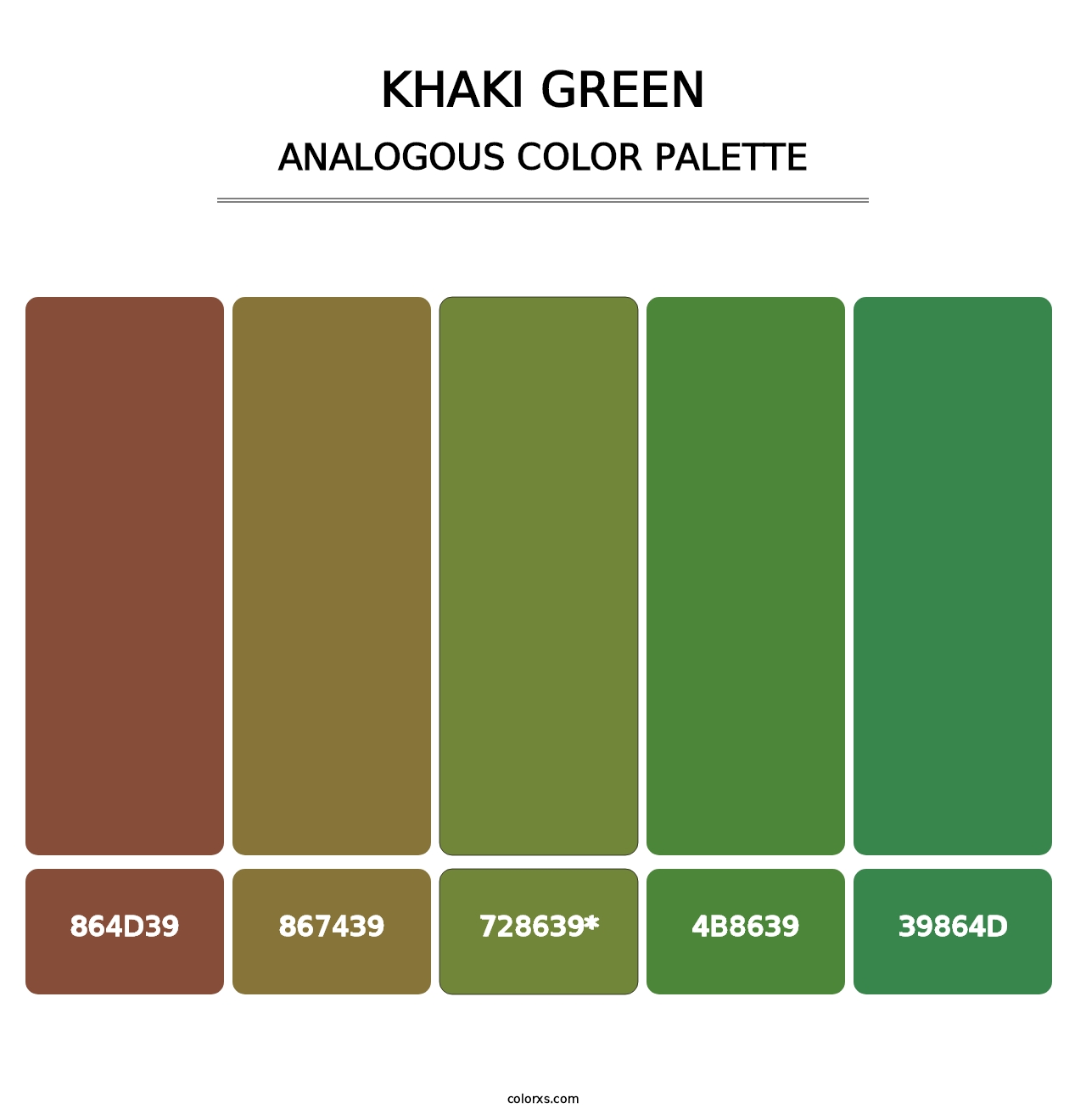 Khaki Green - Analogous Color Palette