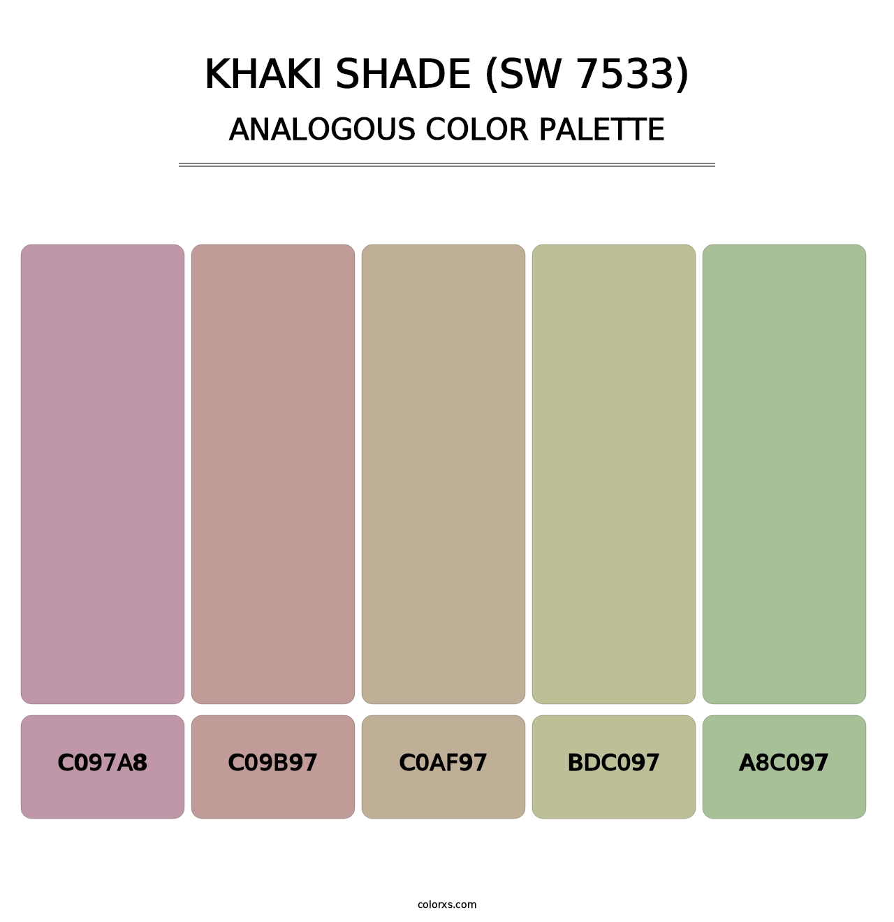 Khaki Shade (SW 7533) - Analogous Color Palette