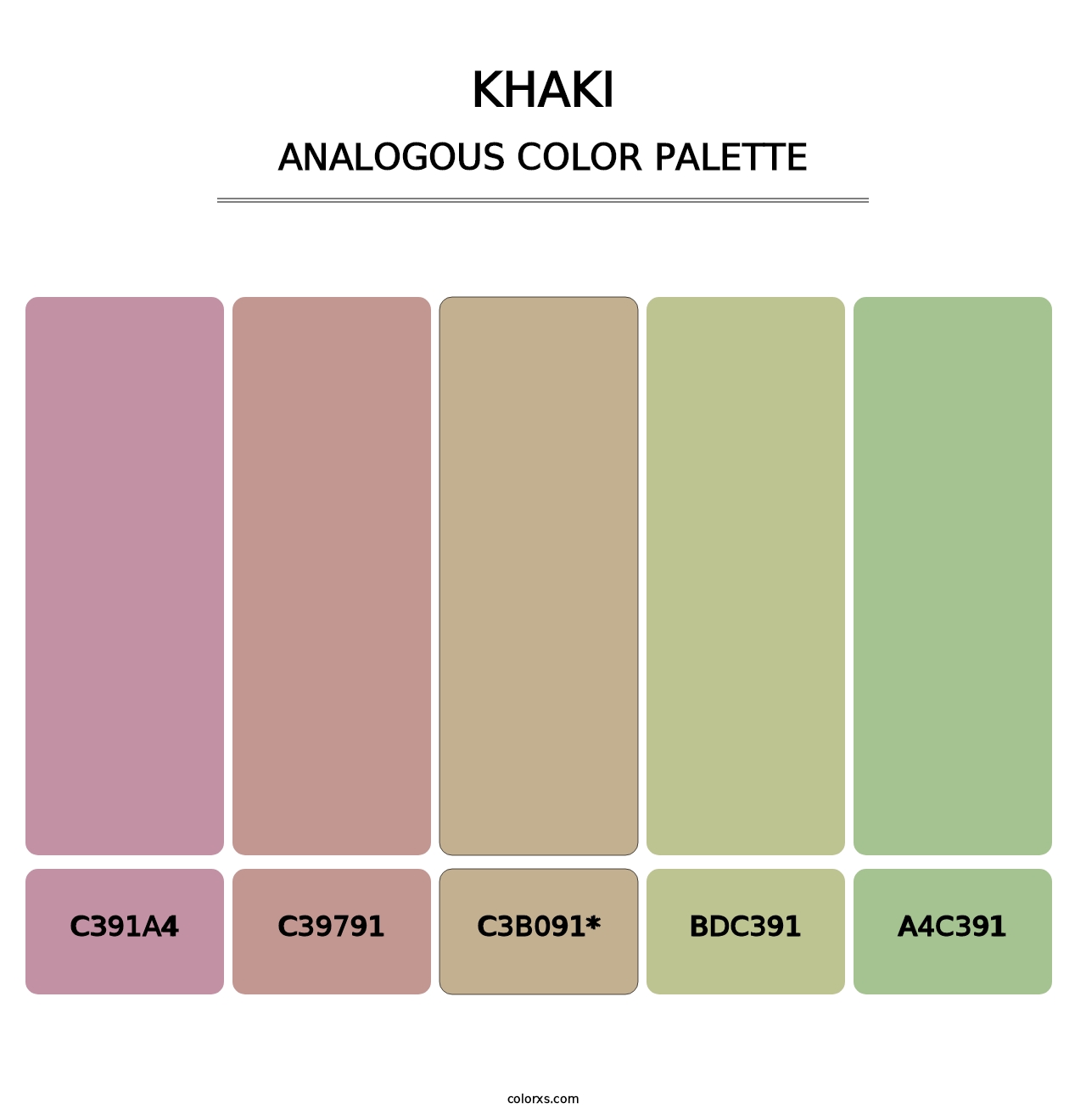 Khaki - Analogous Color Palette