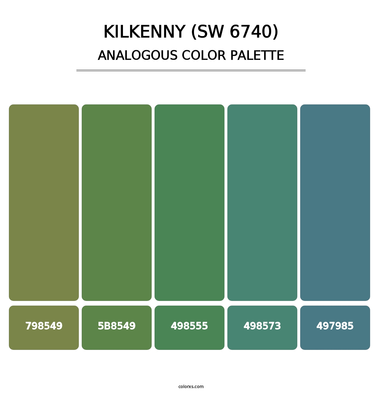 Kilkenny (SW 6740) - Analogous Color Palette