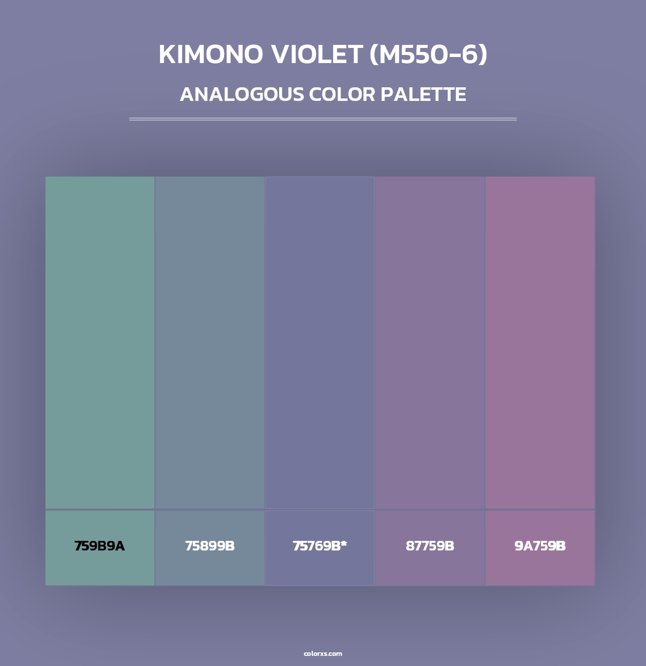 Kimono Violet (M550-6) - Analogous Color Palette