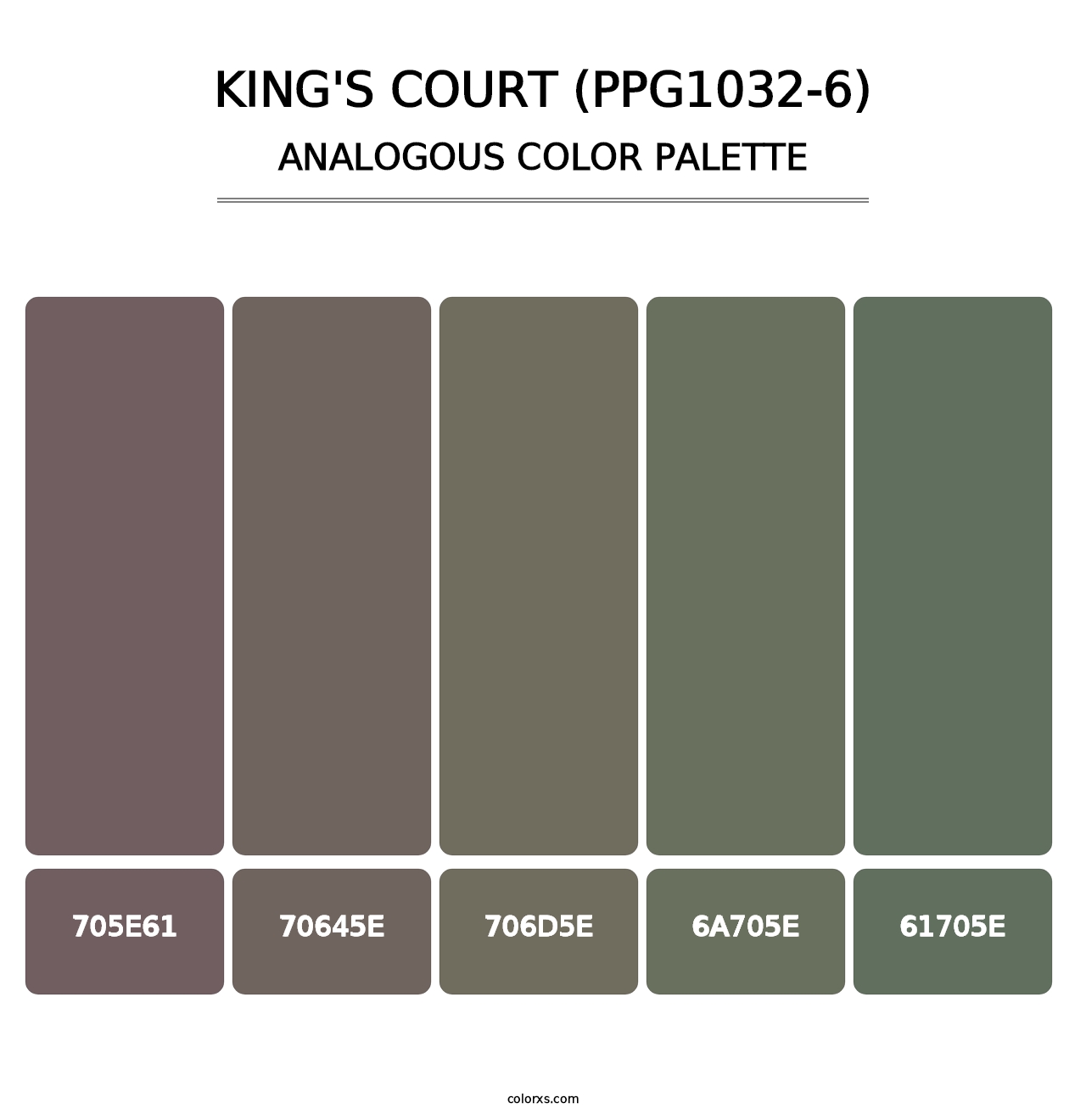 King's Court (PPG1032-6) - Analogous Color Palette