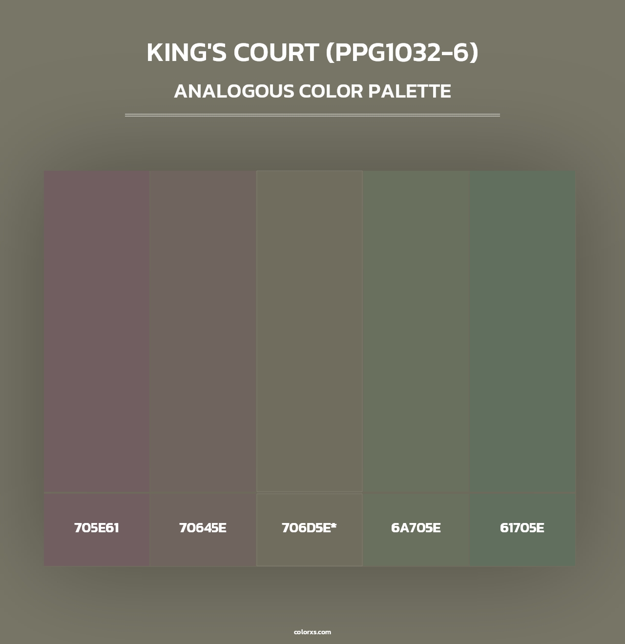 King's Court (PPG1032-6) - Analogous Color Palette