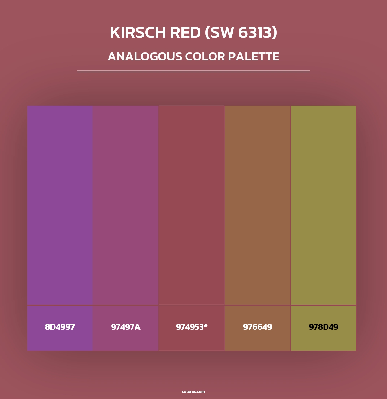 Kirsch Red (SW 6313) - Analogous Color Palette