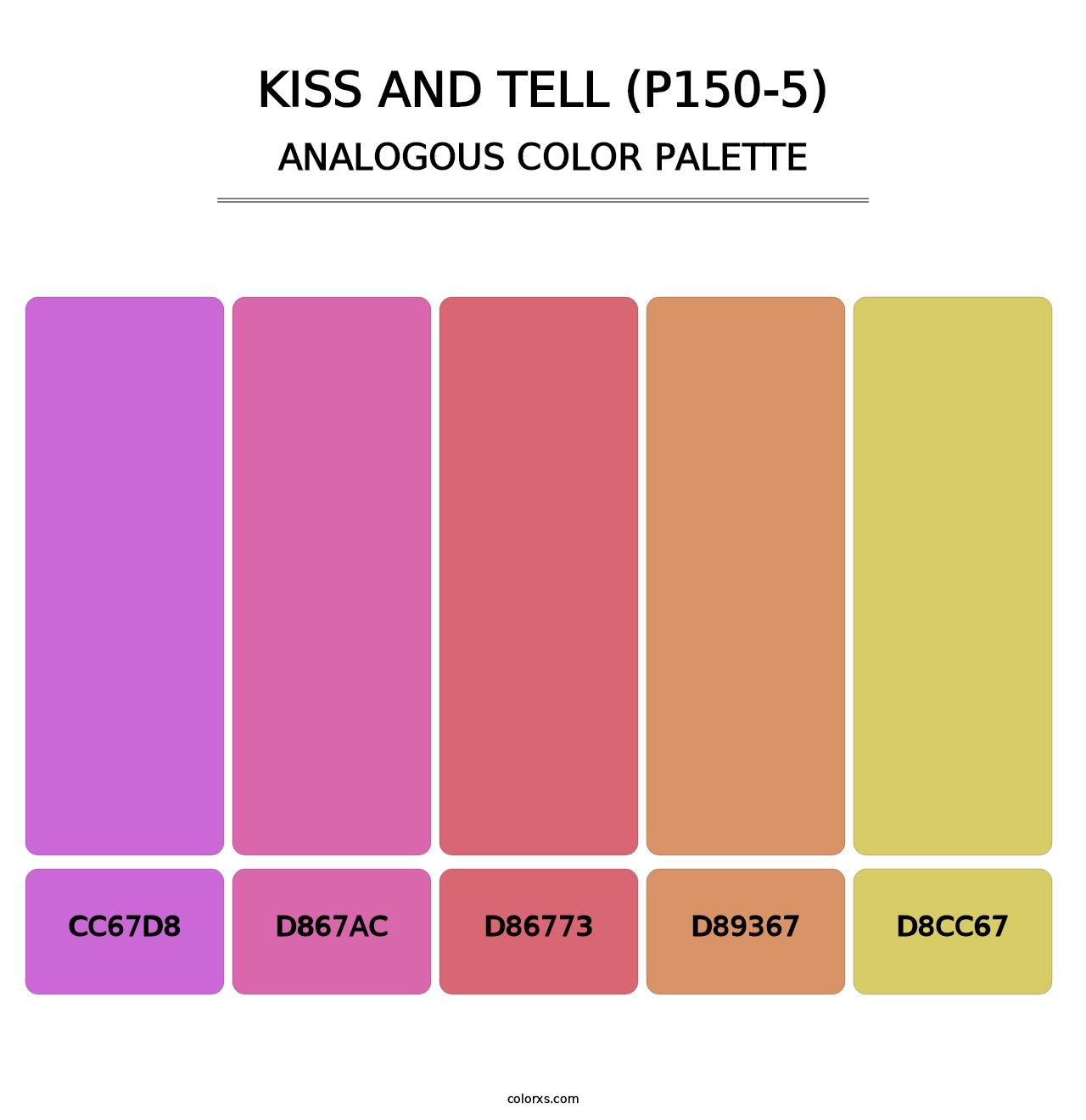 Kiss And Tell (P150-5) - Analogous Color Palette